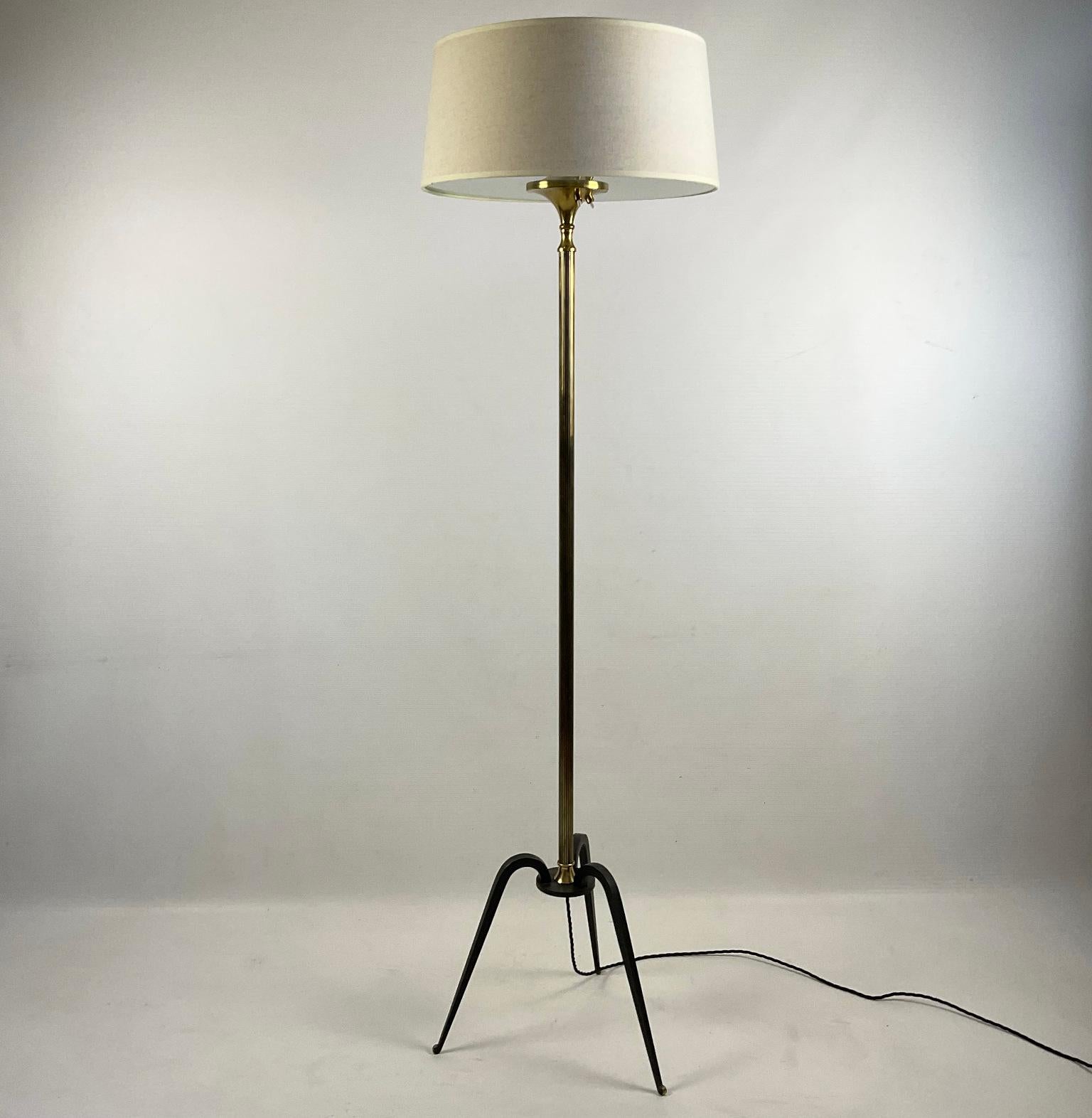 1950s brass and bronze floor lamp 