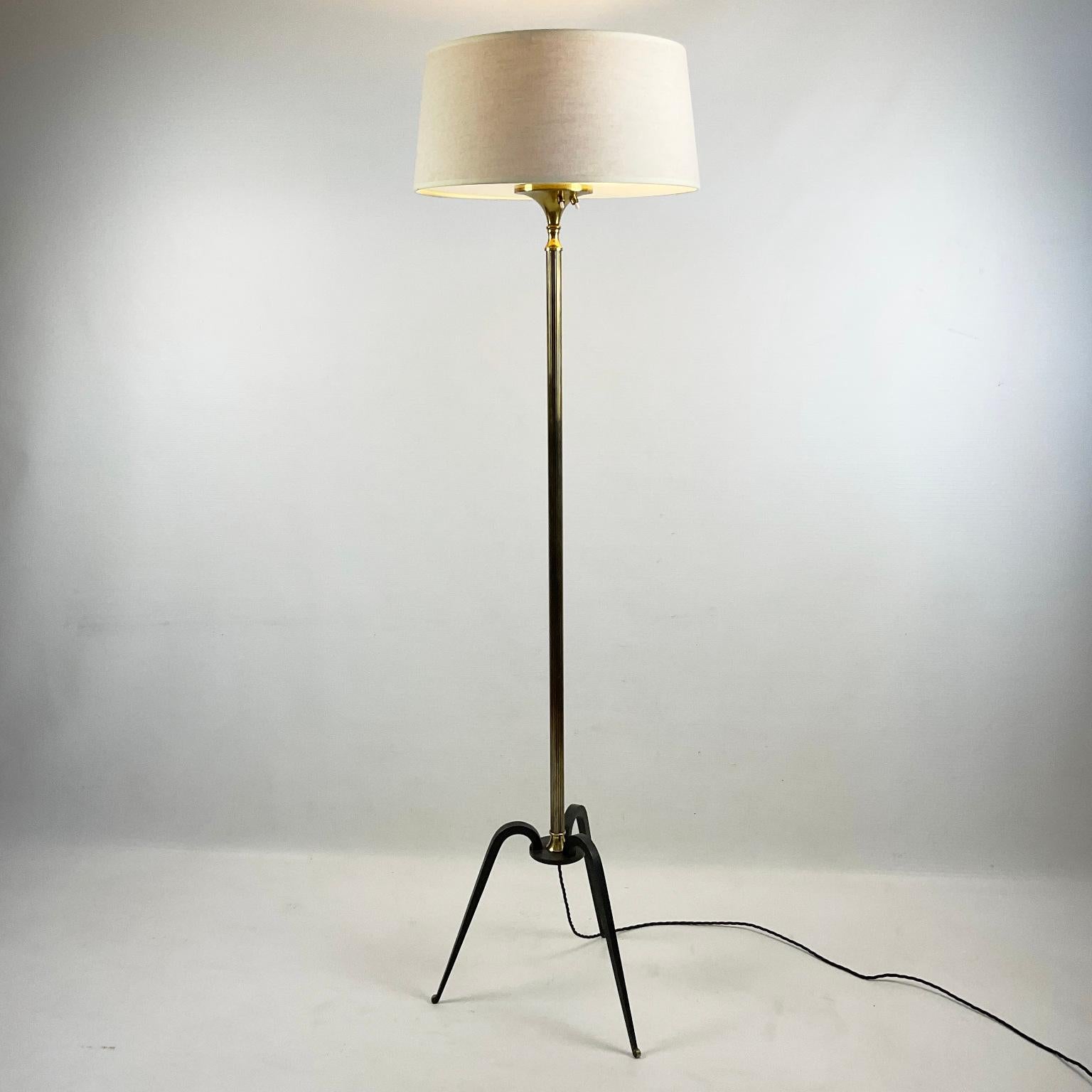 1950s Maison Arlus Floor Lamp in a Hollywood Regency Style For Sale 2