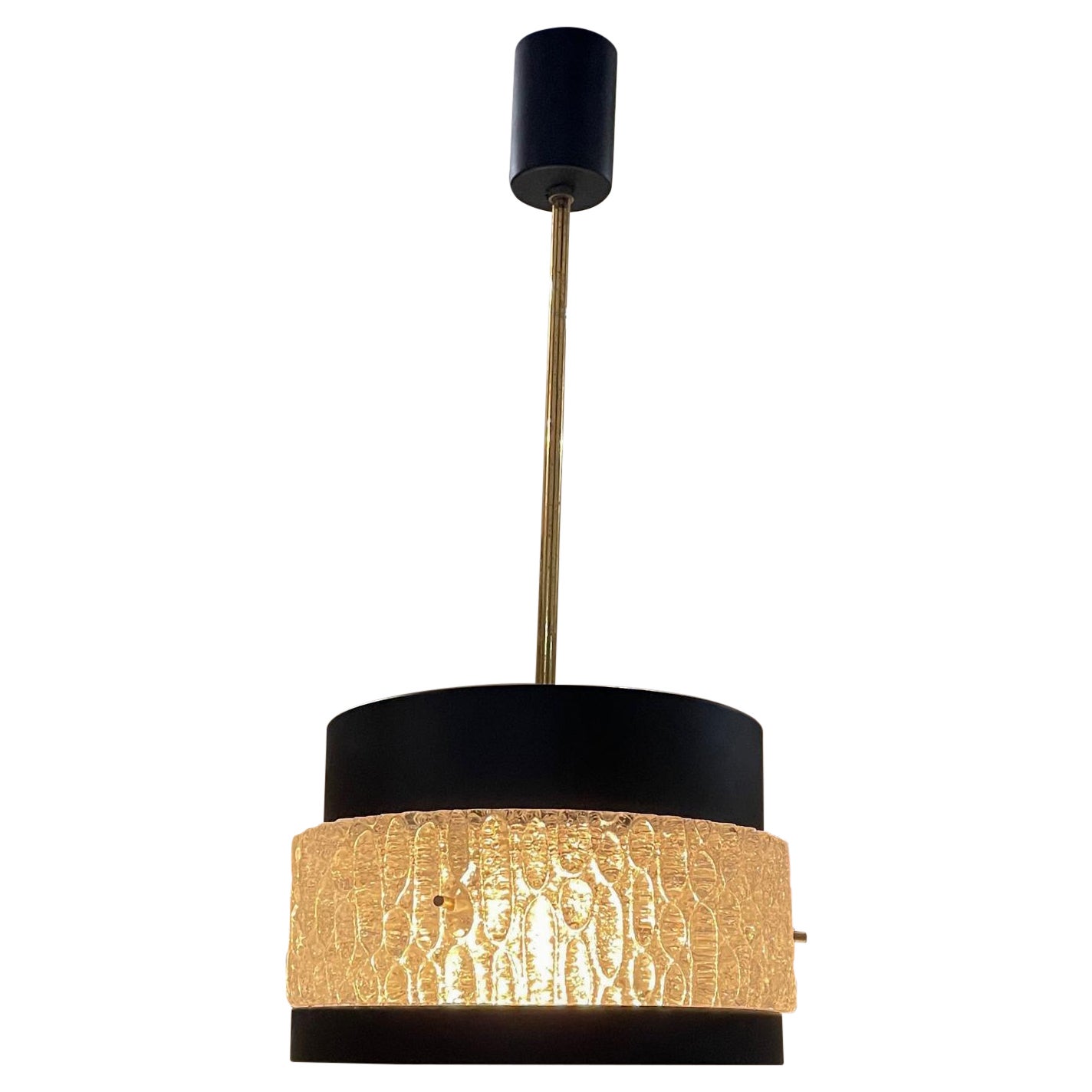 Lampadario in cristallo nero francese della Maison Arlus del 1950 in vendita
