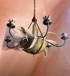 1950s Maison Baguès‘Fern Basket Chandelier