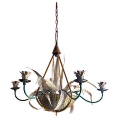 1950s Maison Baguès‘Fern Basket Chandelier