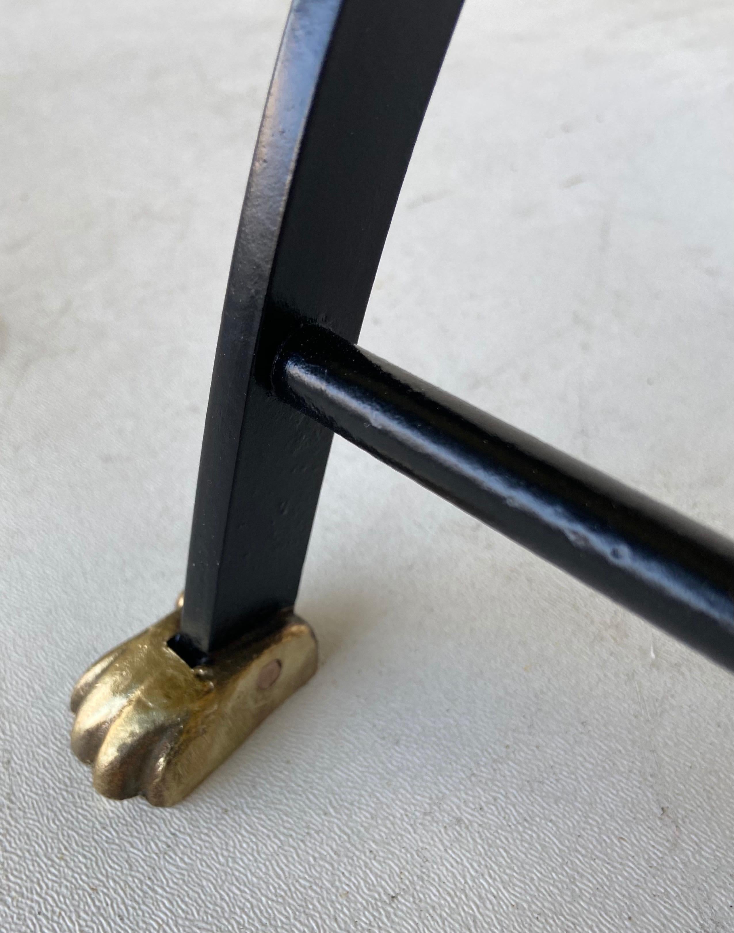 1950s  lyre arrière et  Fauteuil en fer forgé à tête de Swan en vente 2