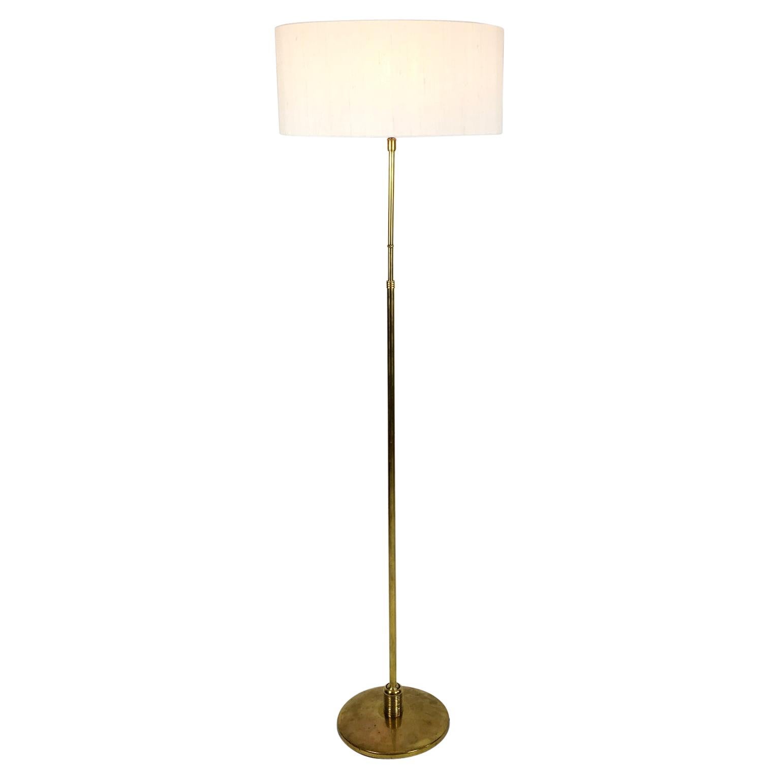 1950s Maison Lunel Brass Extendable and Orientable Floor Lamp