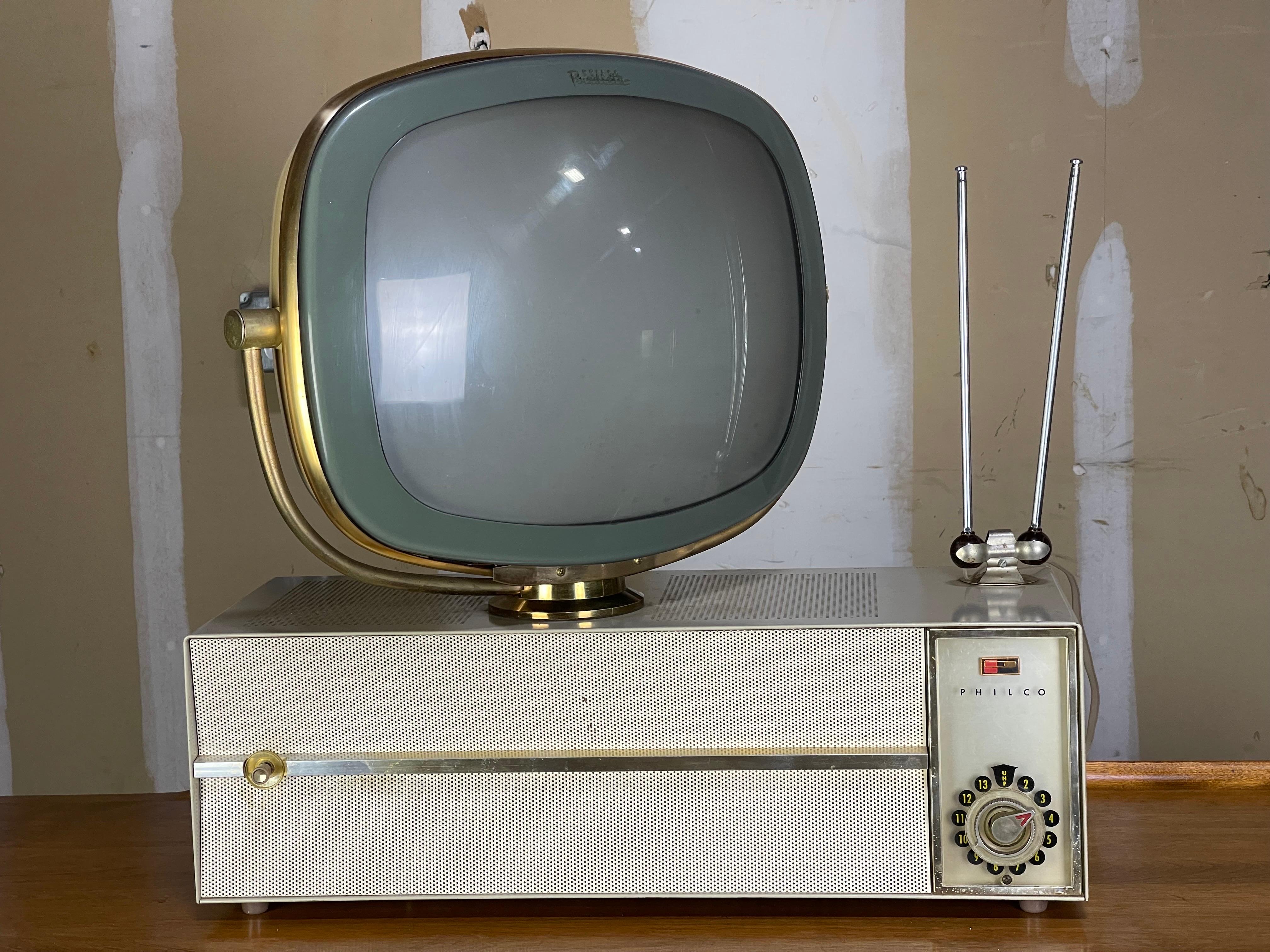 1950's Philco Predicta Television. The plug has been cut off - so I am not sure if it works. Used as a prop or decor.