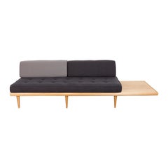 1950s Maple 3-Seat Platform Sofa with Built in Coffee Table