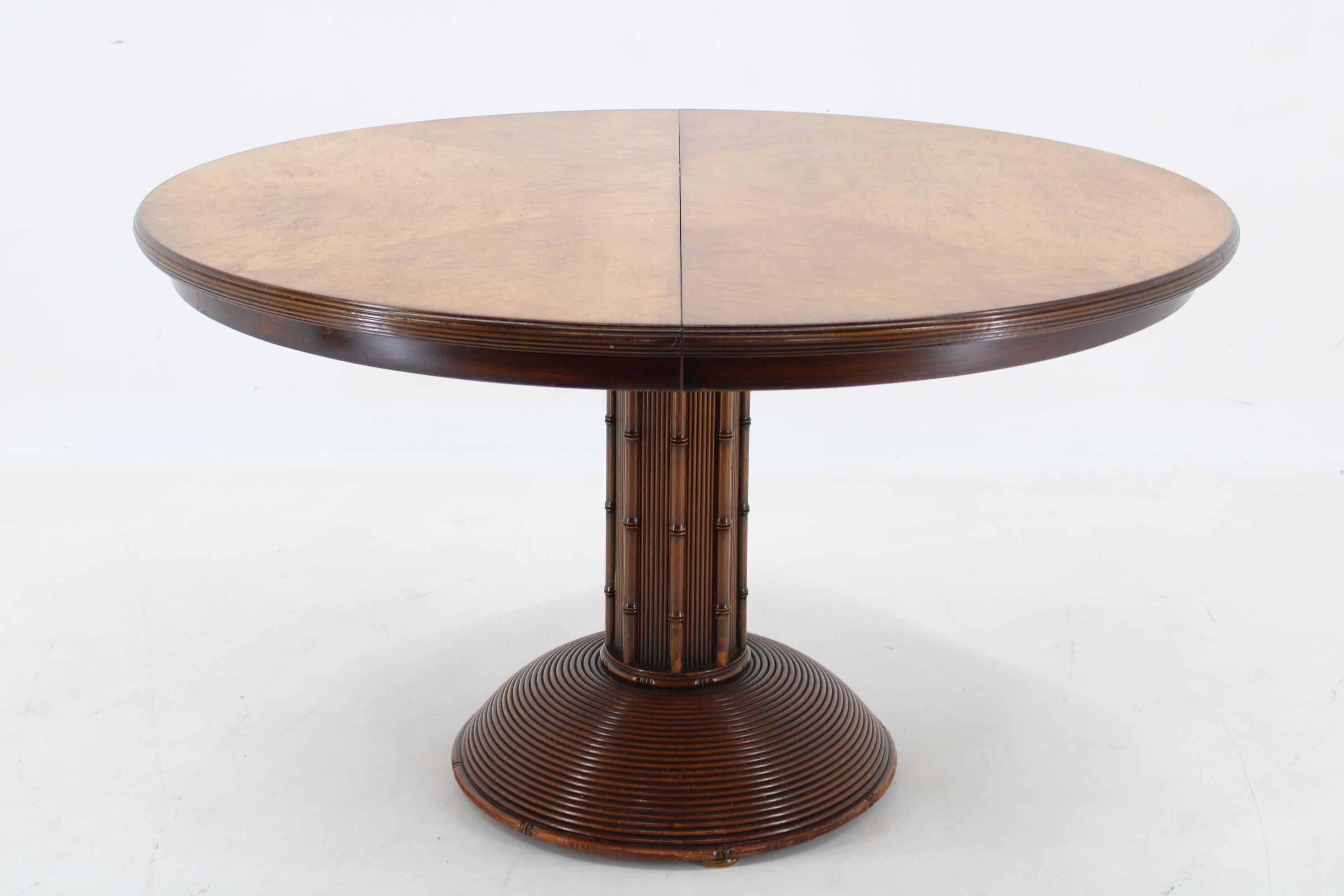 1950s Maple Veneer and Beech Wood Extendable Dining Table, Italy For ...