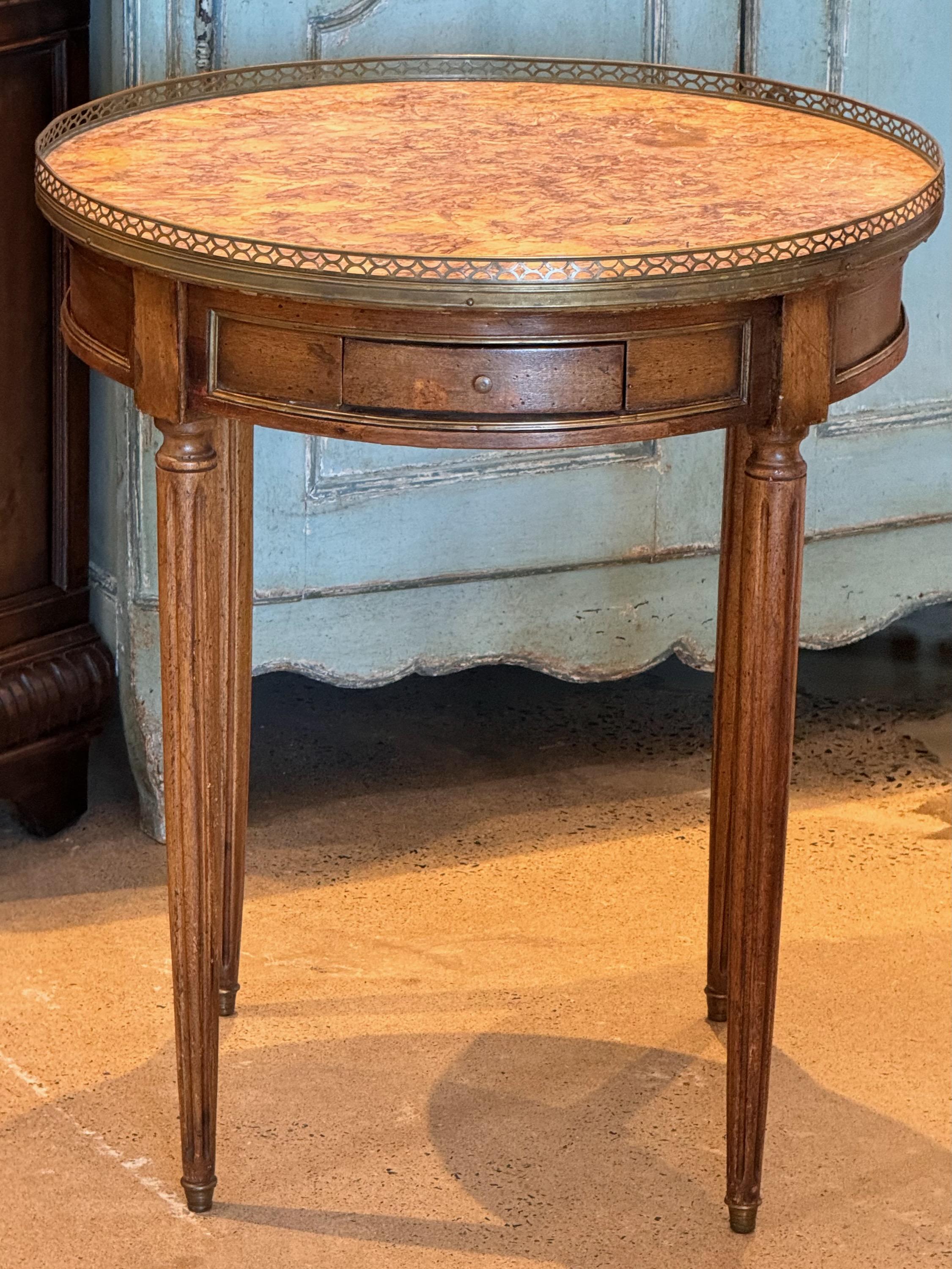 French 1950s Marble Side Table