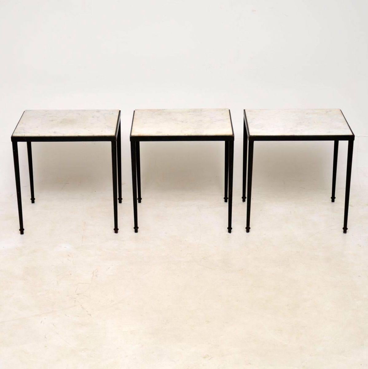 1950s Marble-Top Nesting Coffee Tables 1