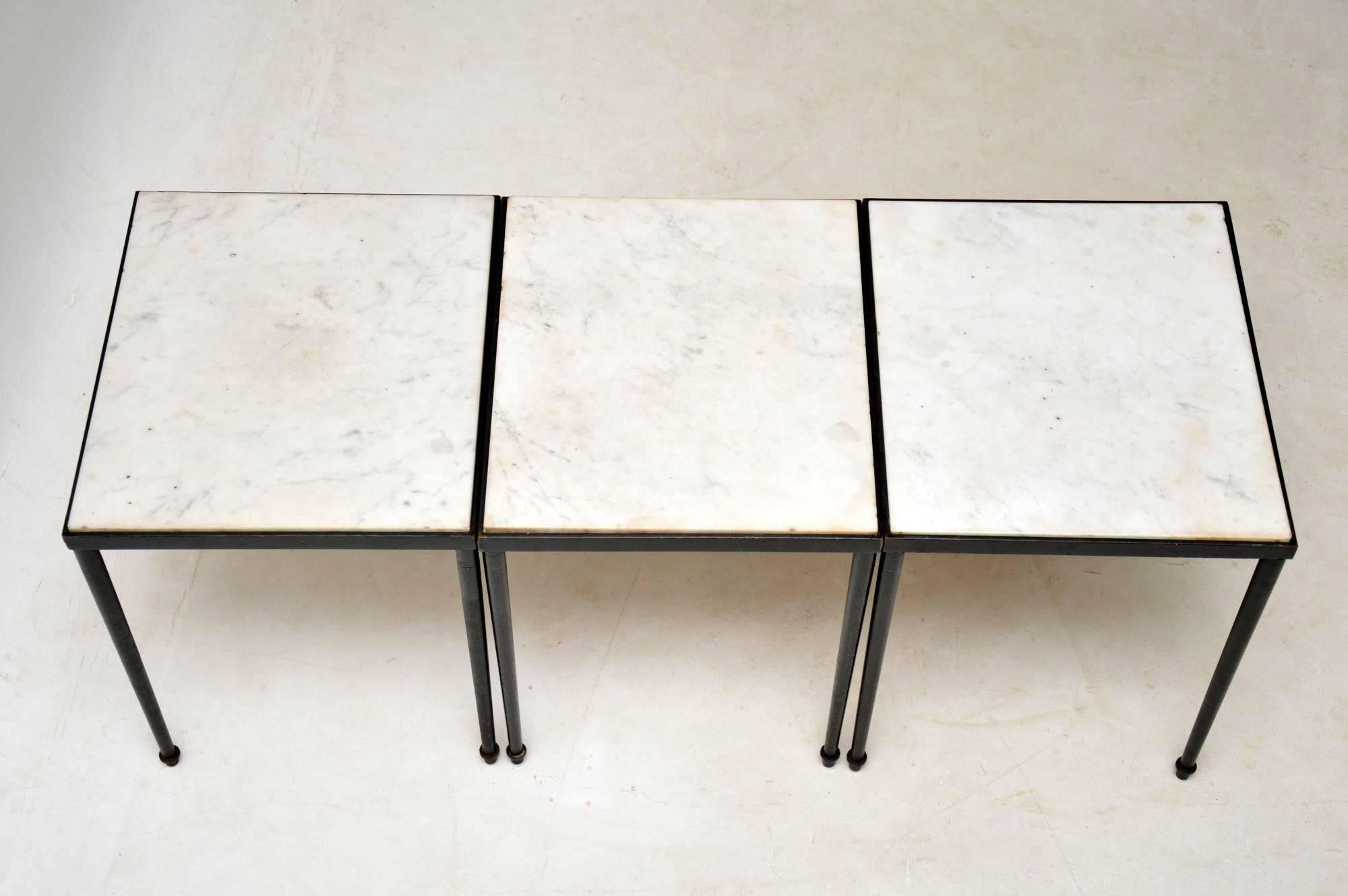 1950s Marble-Top Nesting Coffee Tables 2