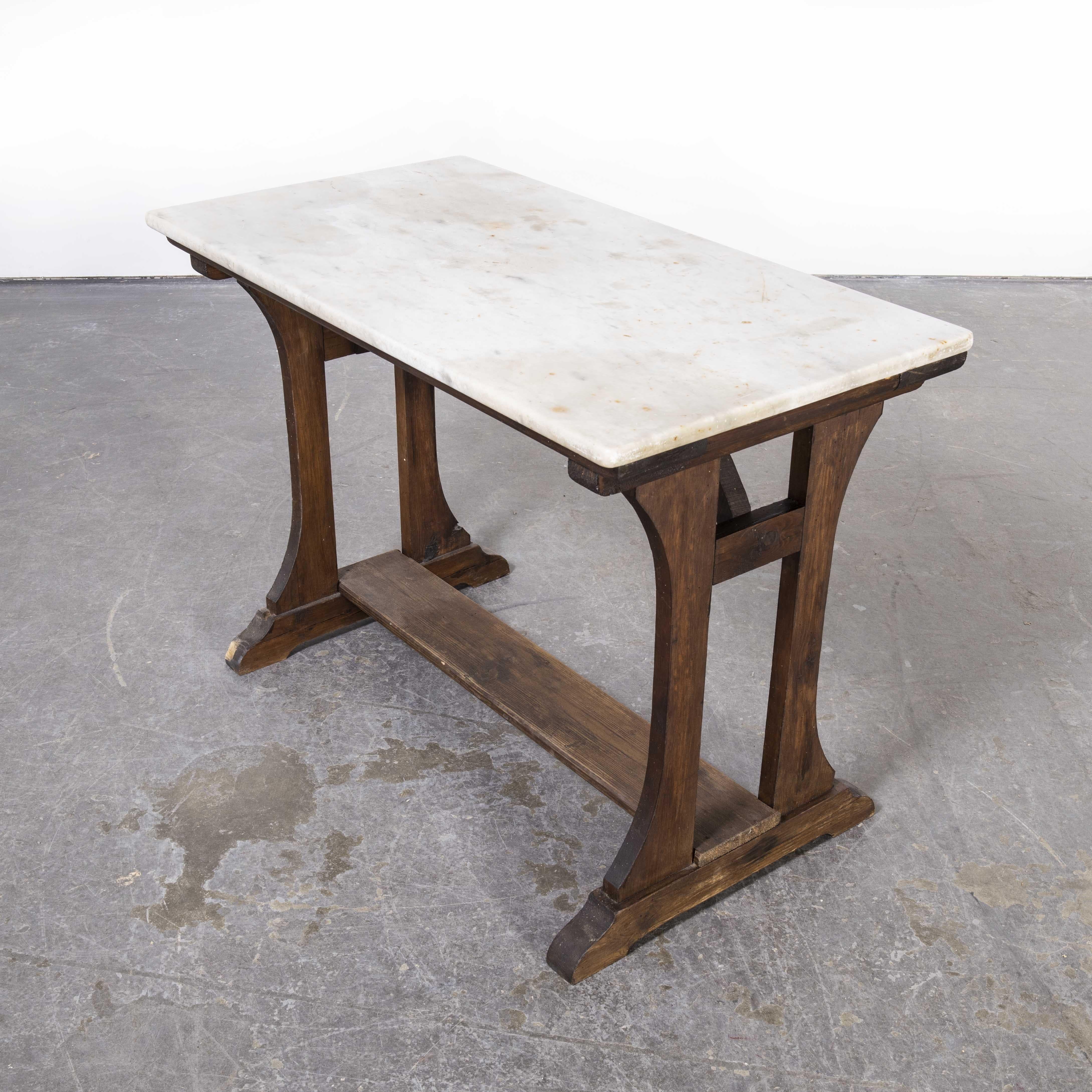 Mid-20th Century 1950's Marble Top Original Bistro Table '1855'