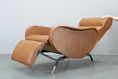 1950s Marco Zanuso Reclining 'Lady' Lounge Chair in Leatherette, Italy
