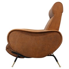 1950s Marco Zanuso Reclining 'Lady' Lounge Chair in Leatherette, Italy