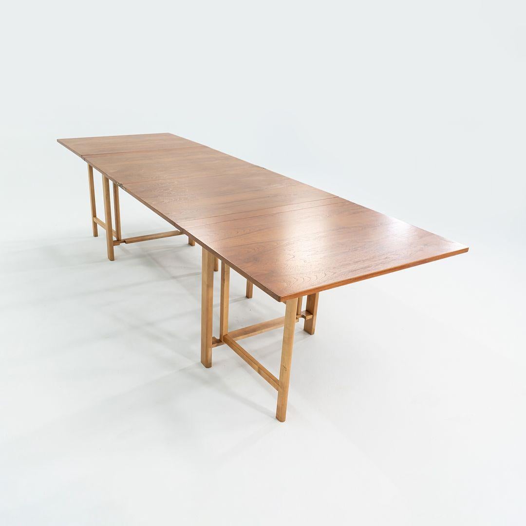 Verni Table de salle à manger à abattant Maria des années 1950 en teck par Bruno Mathsson en Suède en vente