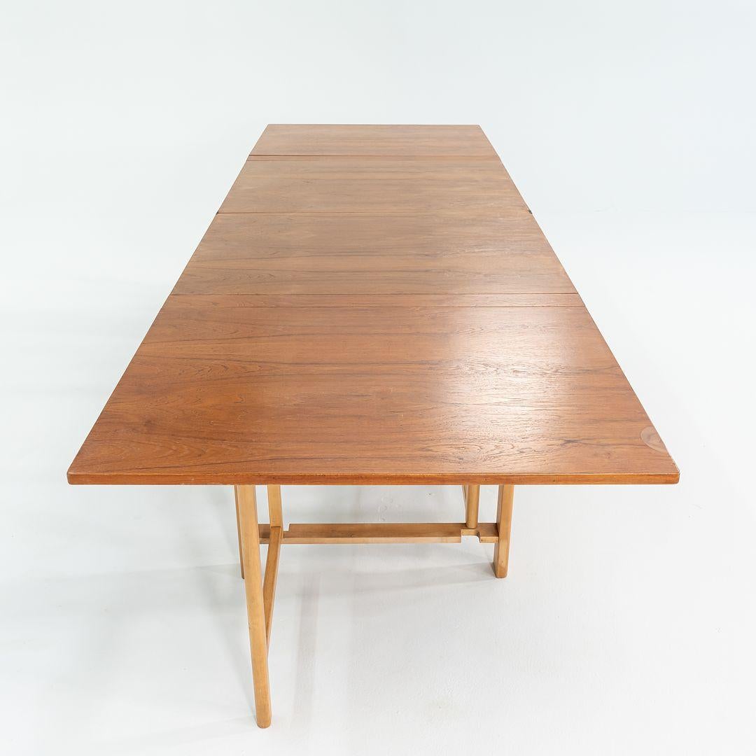 Table de salle à manger à abattant Maria des années 1950 en teck par Bruno Mathsson en Suède en vente 1