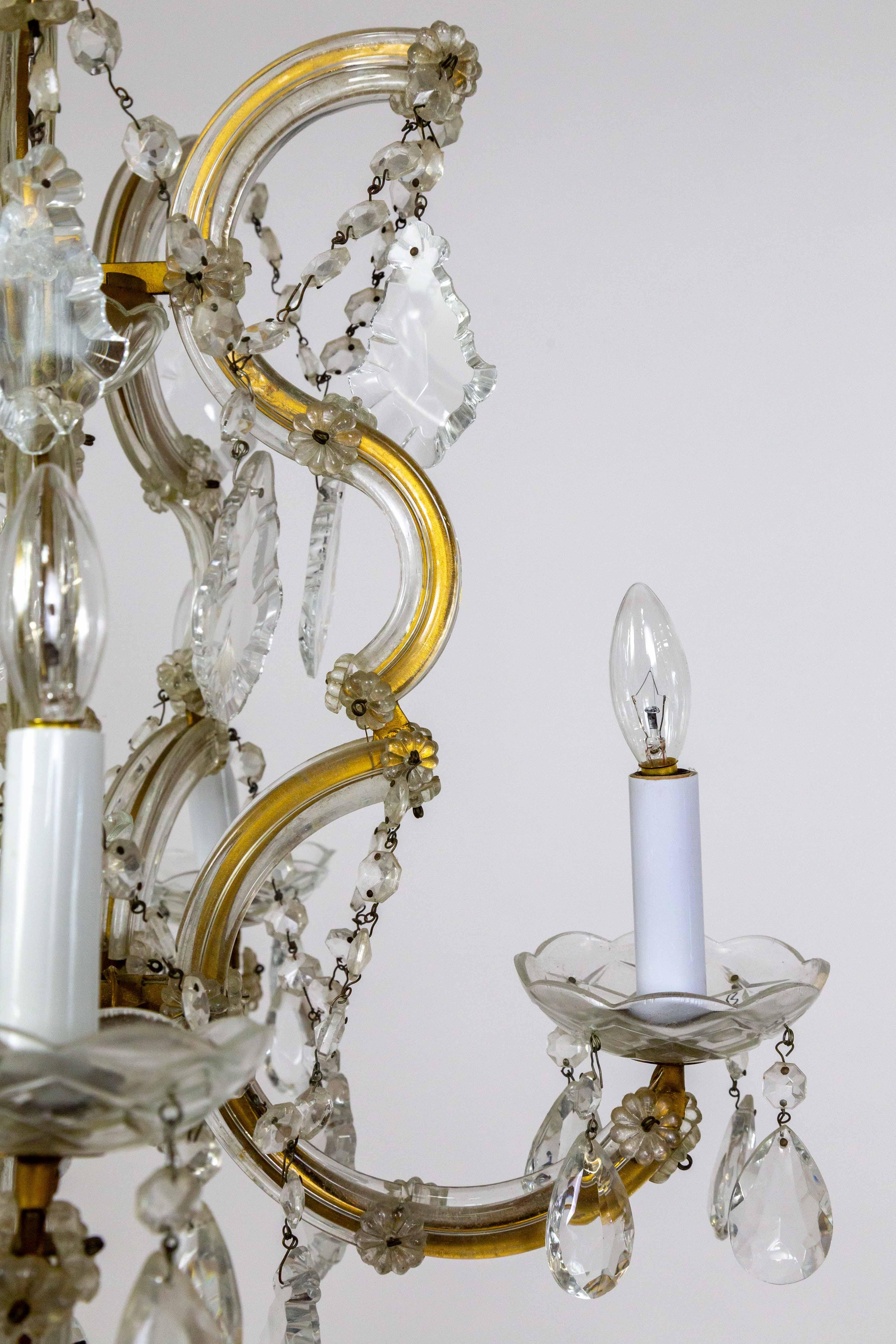 Lustre Maria Theresa à 6 lumières des années 1950 en vente 2