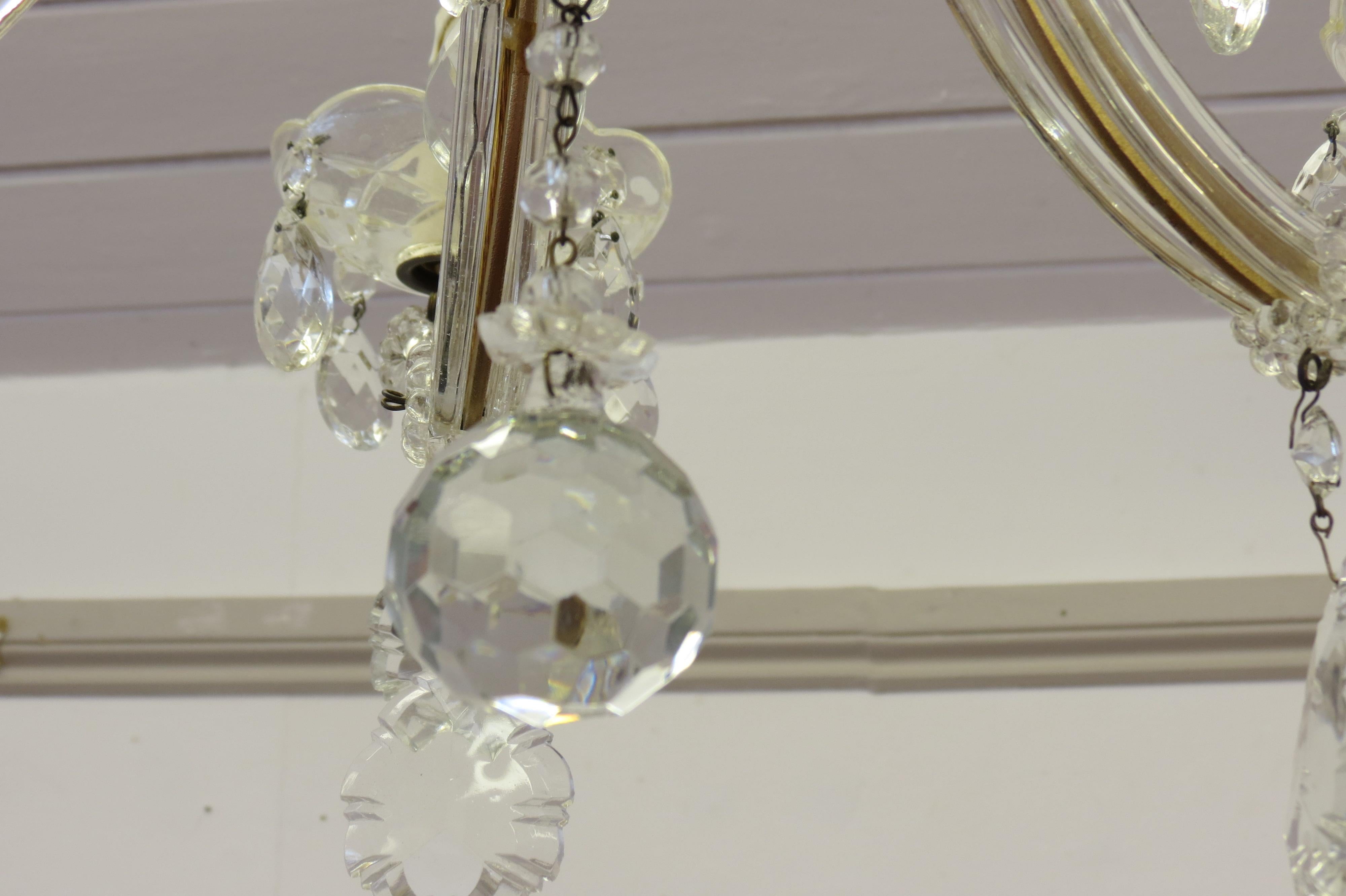1950s Maria Theresia Glass Chandelier 5