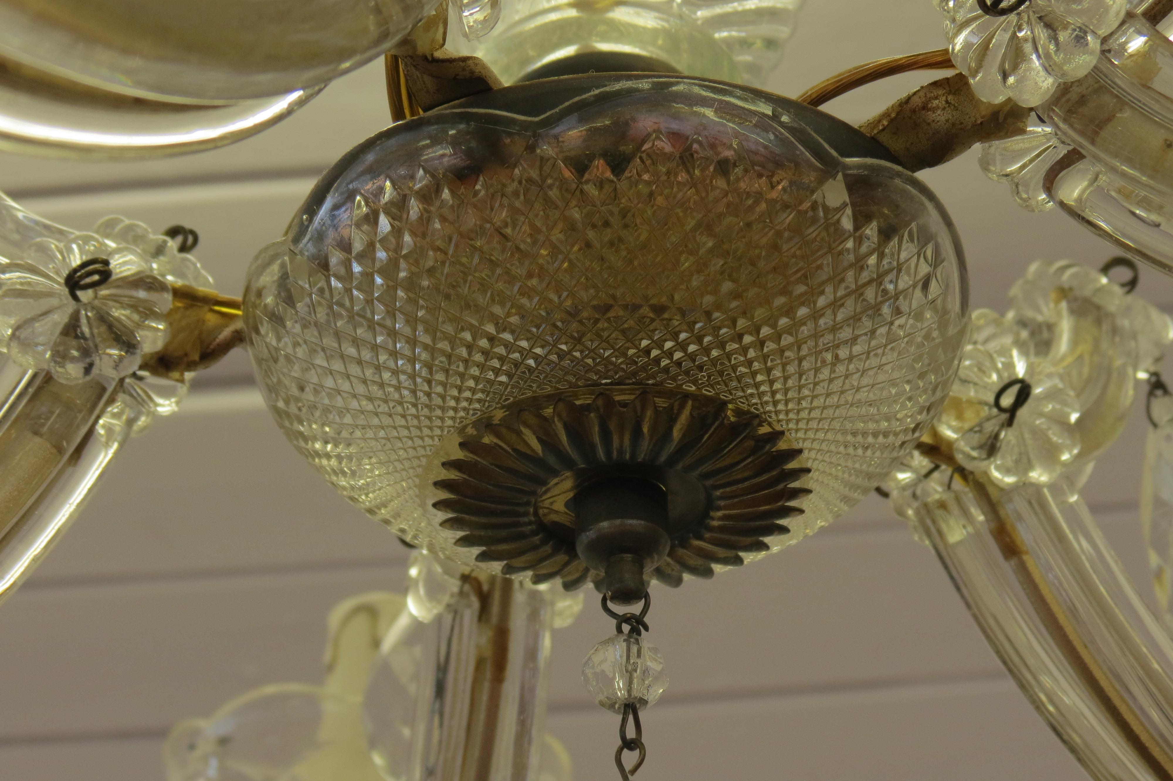 1950s Maria Theresia Glass Chandelier 3