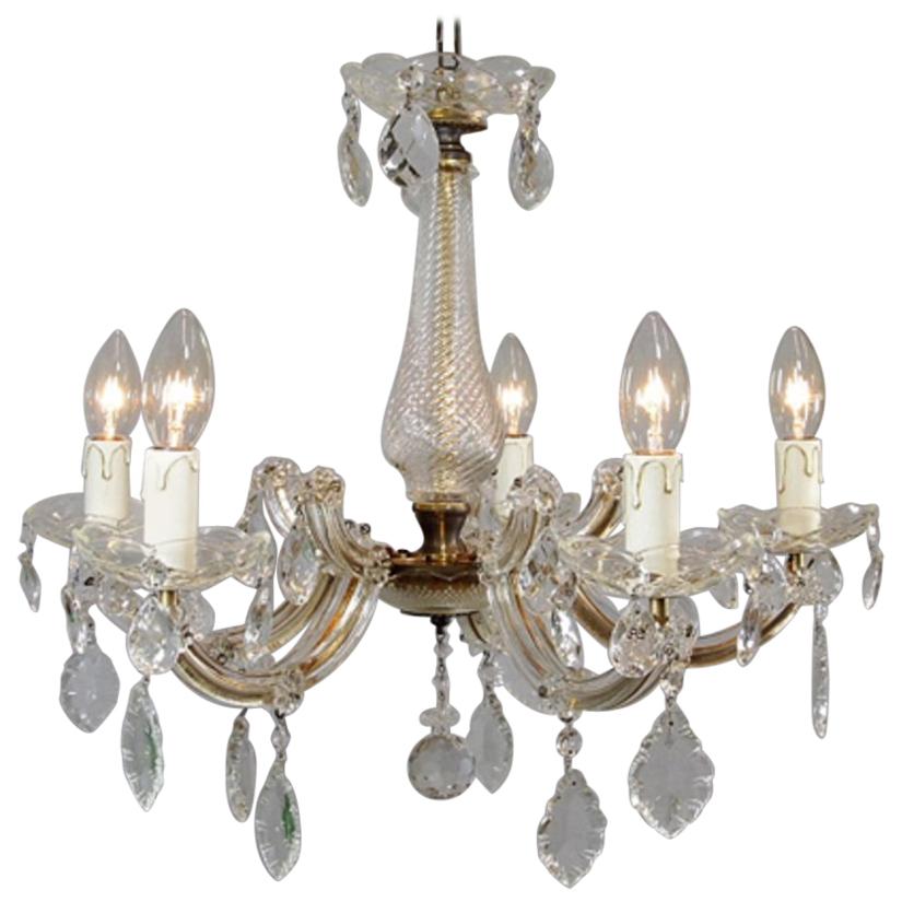 1950s Maria Theresia Glass Chandelier