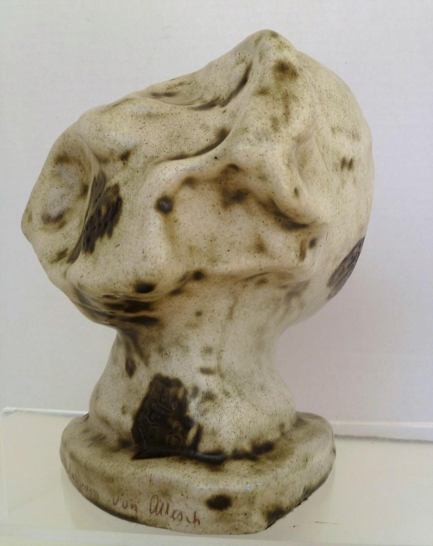 1950s Marianna von Allesch Midcentury Ceramic Pottery Head Sculpture 2