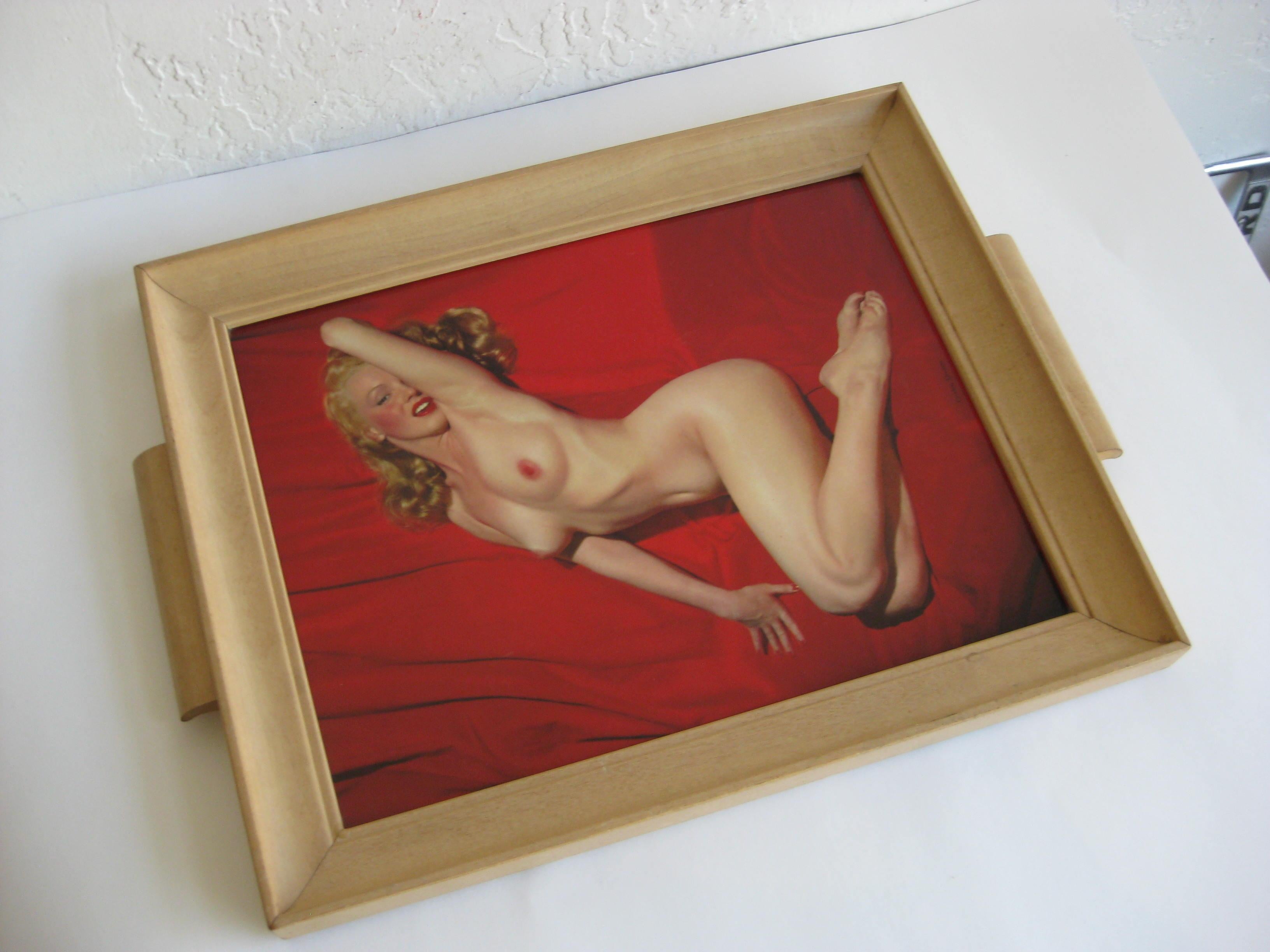 1950s Marilyn Monroe Red Velvet Pin-Up 