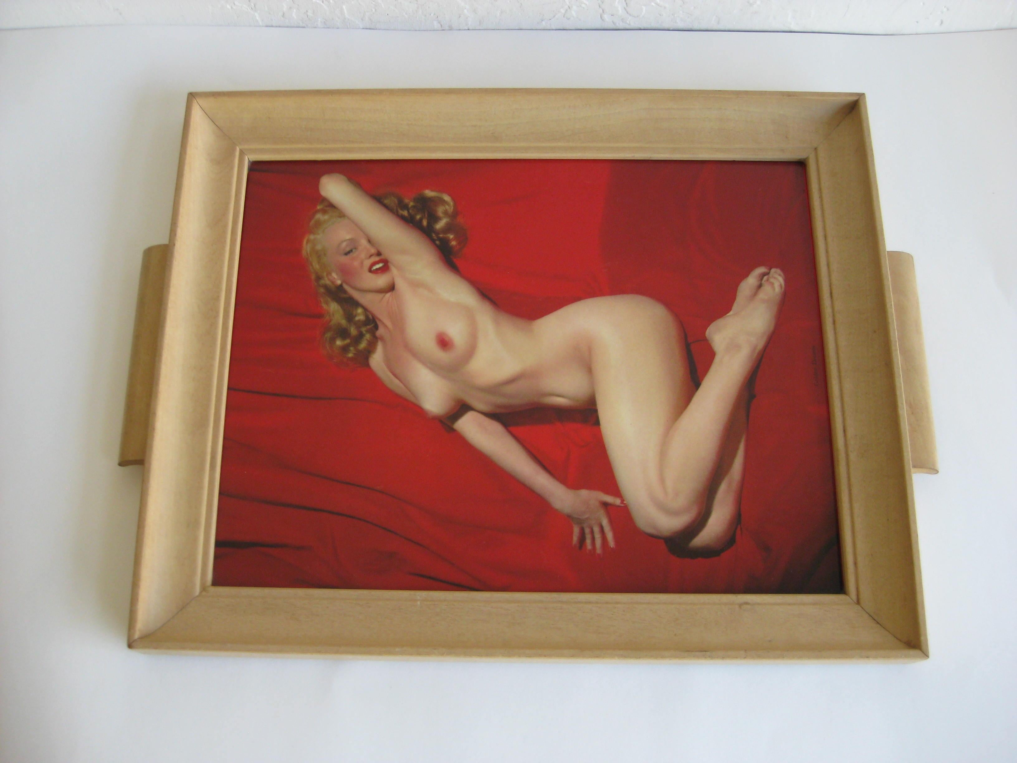 1950 Marilyn Monroe Red Velvet Pin-Up 