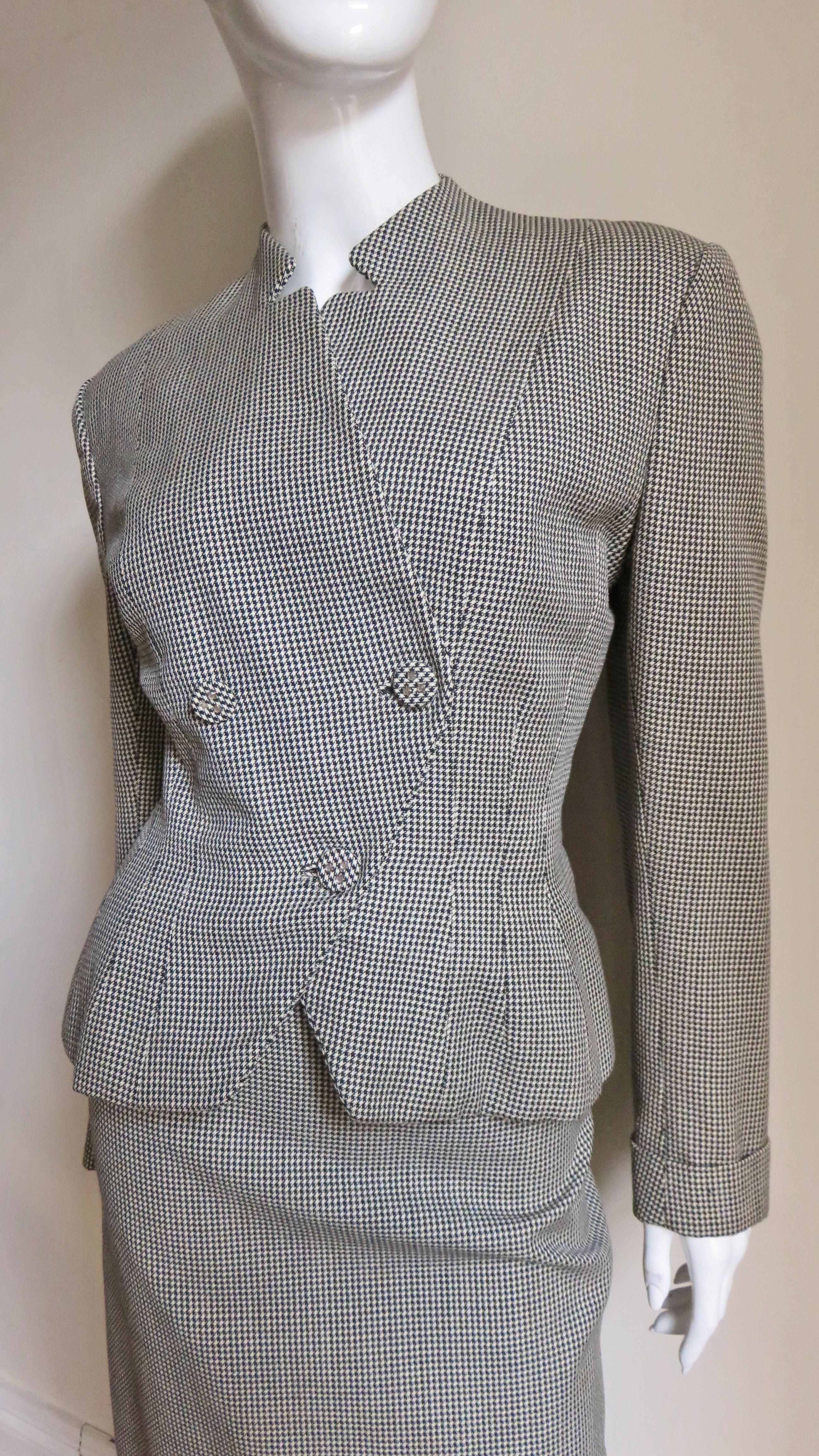 1950s Marion Wolf Skirt Suit with Cape In Good Condition In Water Mill, NY