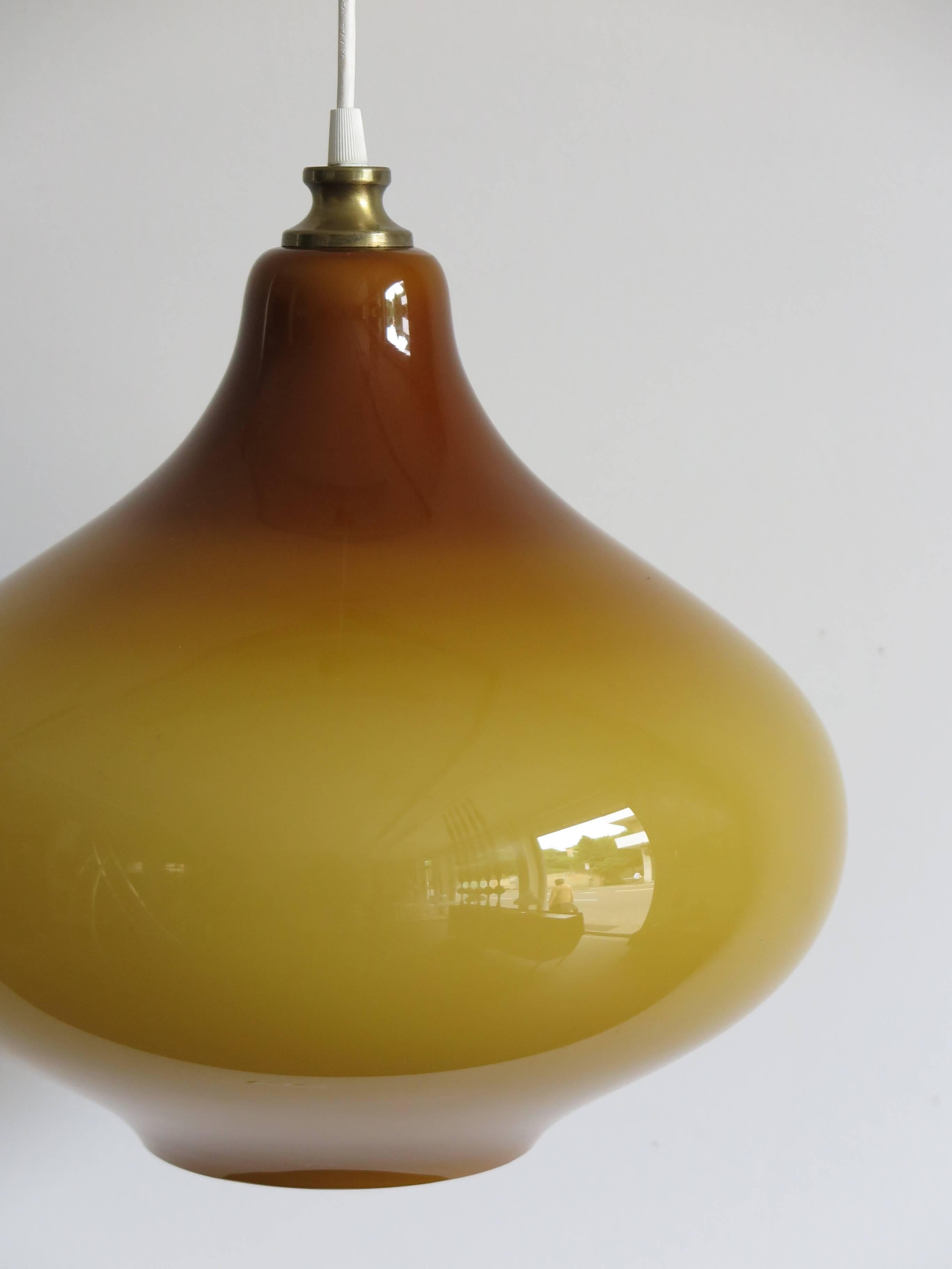 1950s Massimo Vignelli Italian Midcentury Design Glass Pendant Lamp for Venini In Good Condition In Reggio Emilia, IT