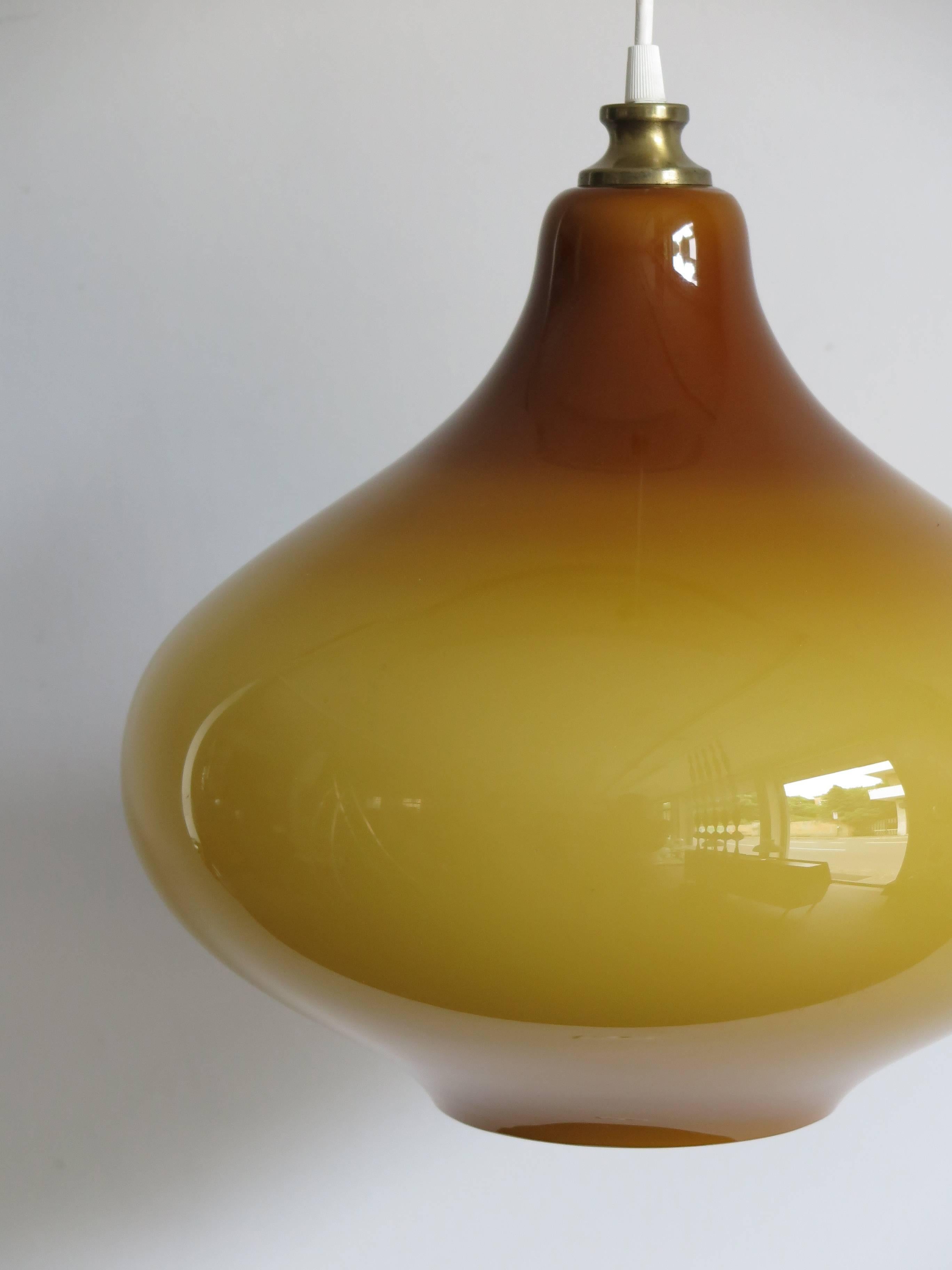 Mid-20th Century 1950s Massimo Vignelli Italian Midcentury Design Glass Pendant Lamp for Venini
