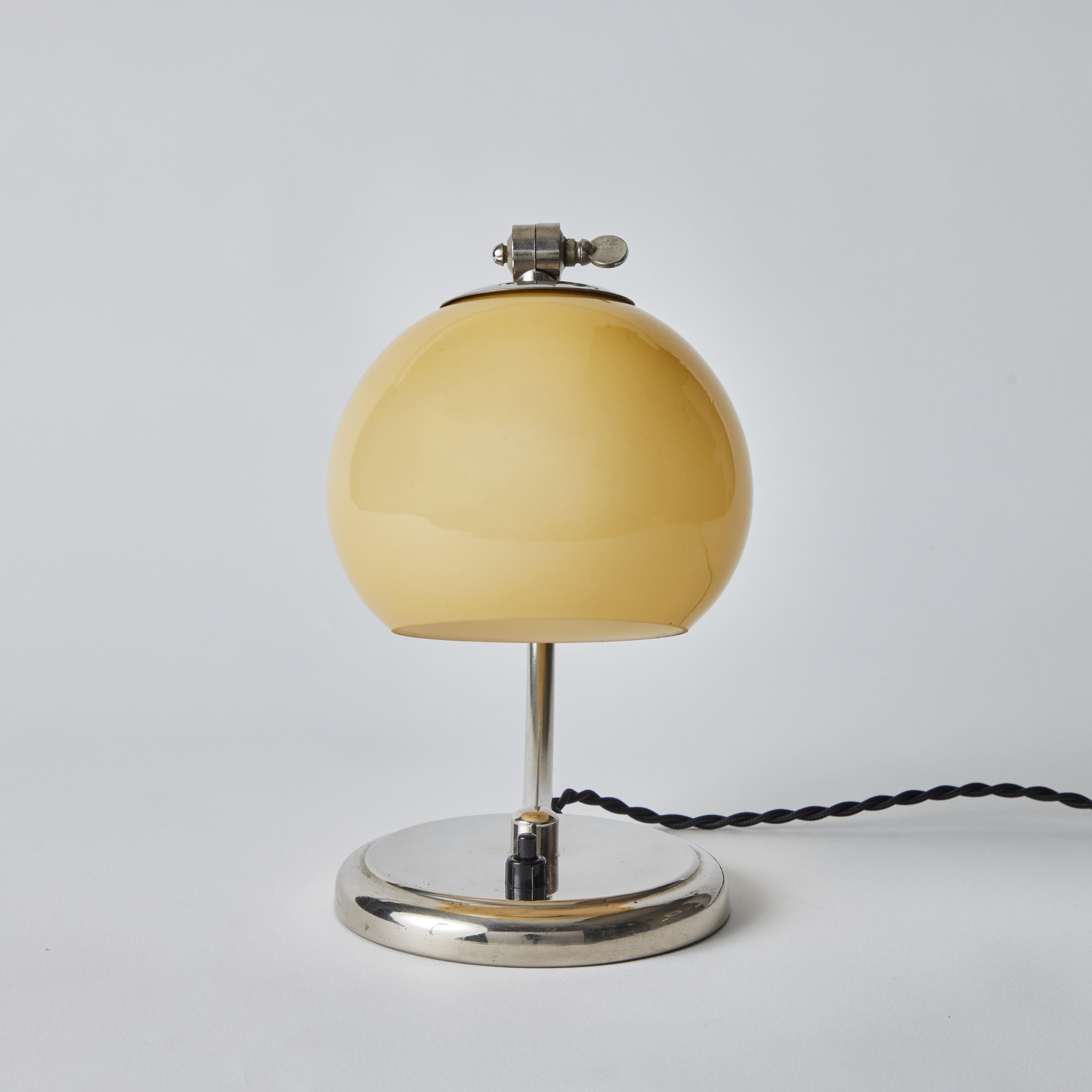 1950s Mauri Almari Chrome and Opaline Glass Table Lamp for Idman Oy 2