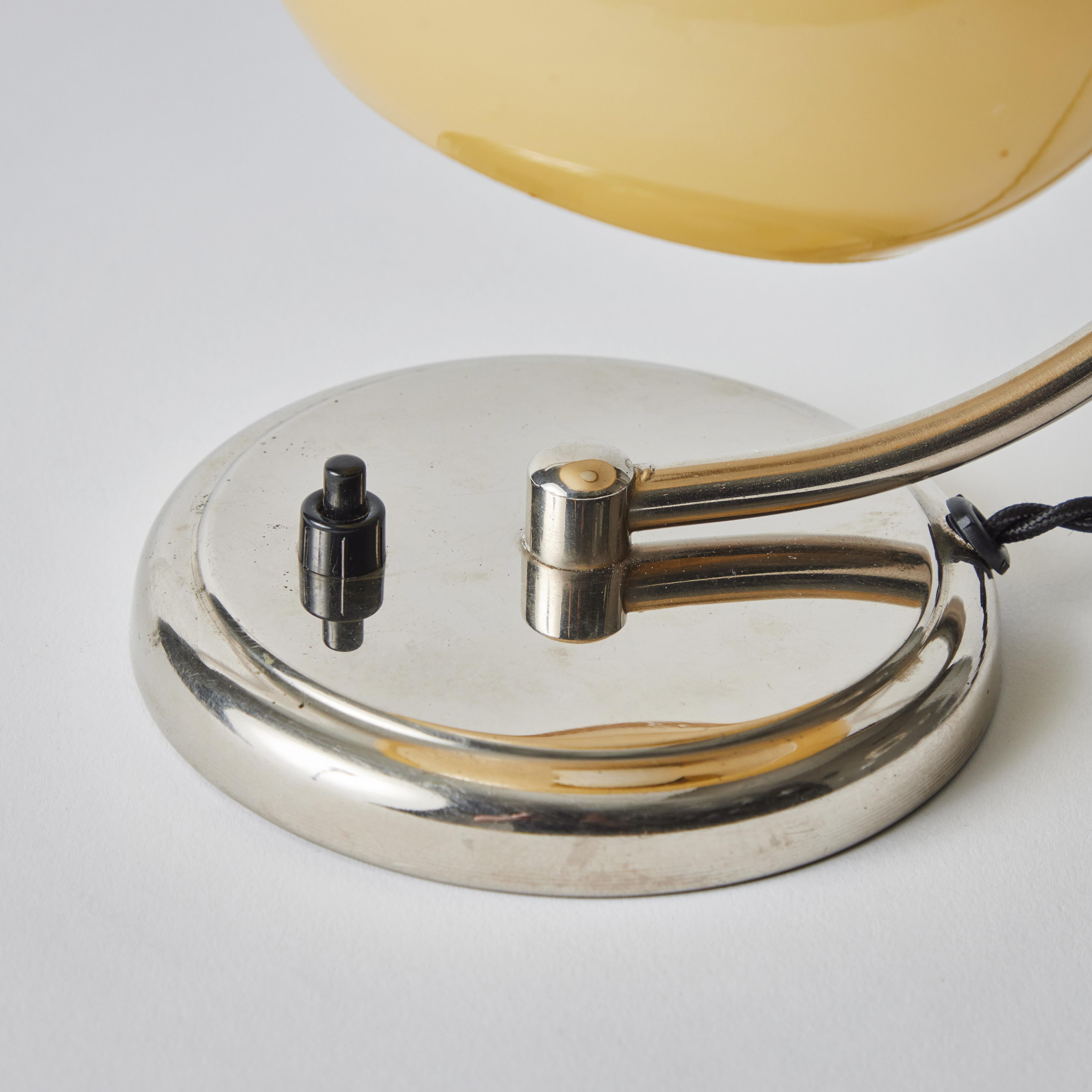 1950s Mauri Almari Chrome and Opaline Glass Table Lamp for Idman Oy 4