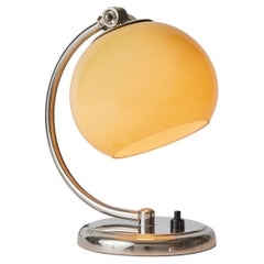 1950s Mauri Almari Chrome and Opaline Glass Table Lamp for Idman Oy