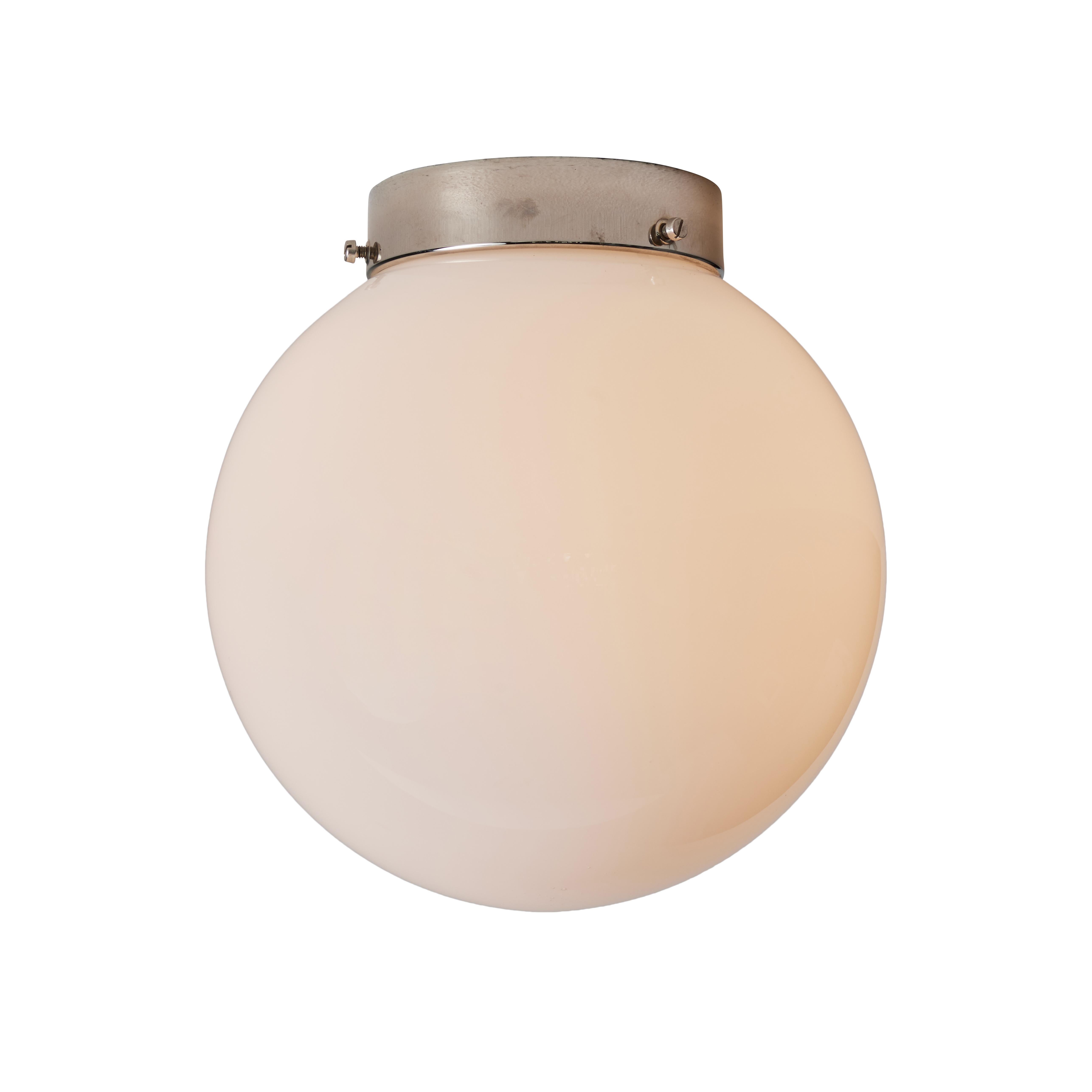 1950s Mauri Almari Glass & Metal Wall or Ceiling Lamp for Itsu 2