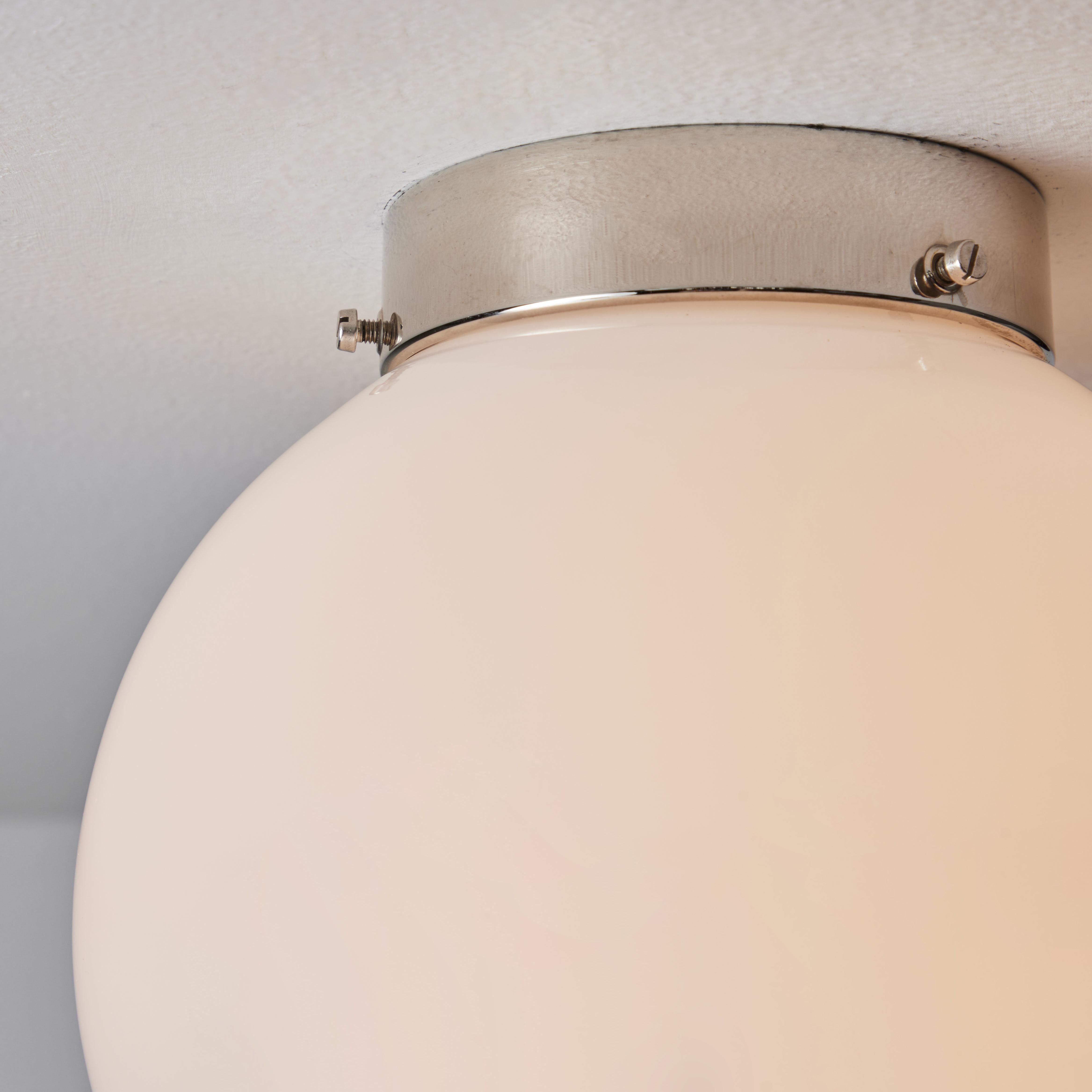 Scandinavian Modern 1950s Mauri Almari Glass & Metal Wall or Ceiling Lamp for Itsu