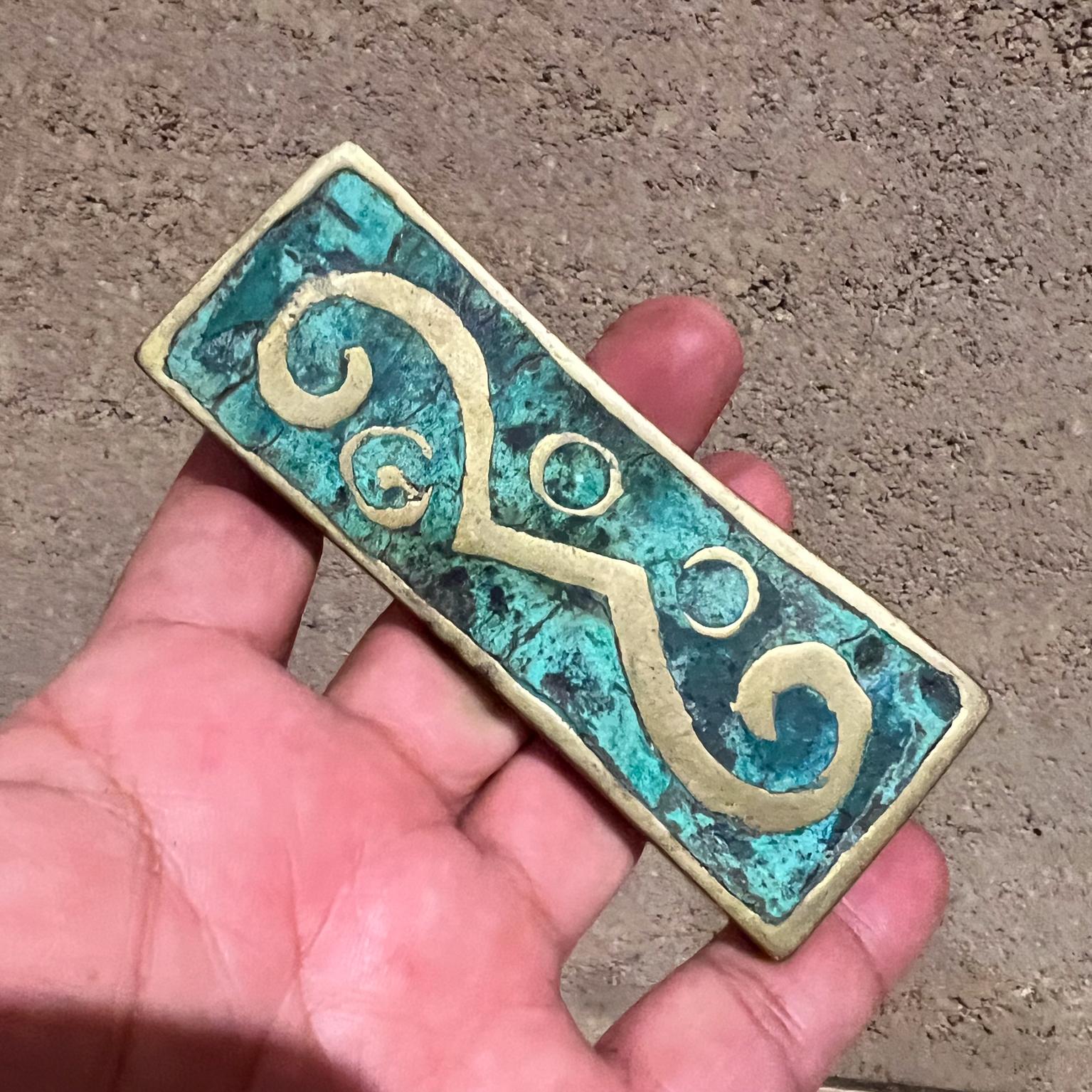 1950s Pepe Mendoza Mayan Revival Malachite Pulls Set of 7 1