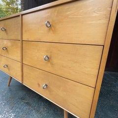 1950s McCobb Planner Group 6-Drawer Dresser Blonde Farmhouse Spartan