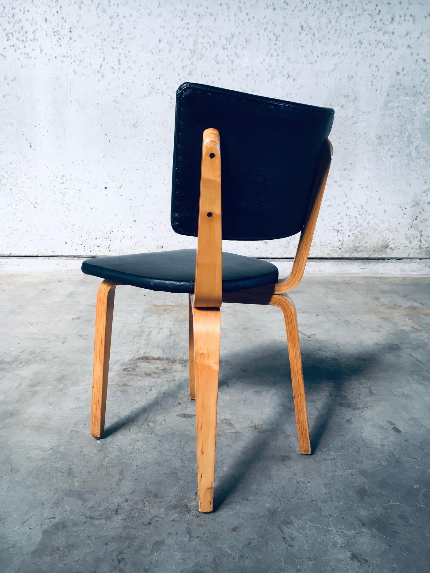 1950er MCM Dutch Design Esszimmerstühle von Cor Alons für Gouda Den Boer im Angebot 3