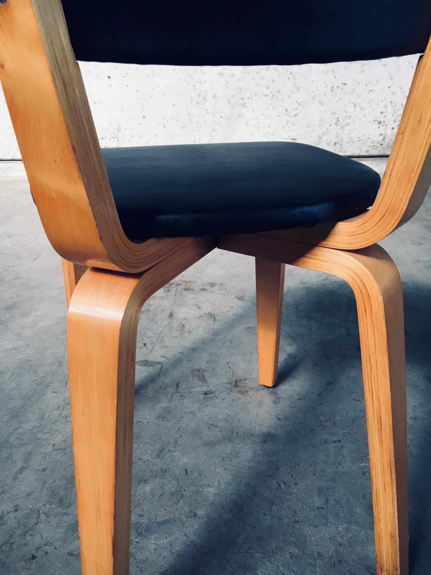 1950er MCM Dutch Design Esszimmerstühle von Cor Alons für Gouda Den Boer im Angebot 13