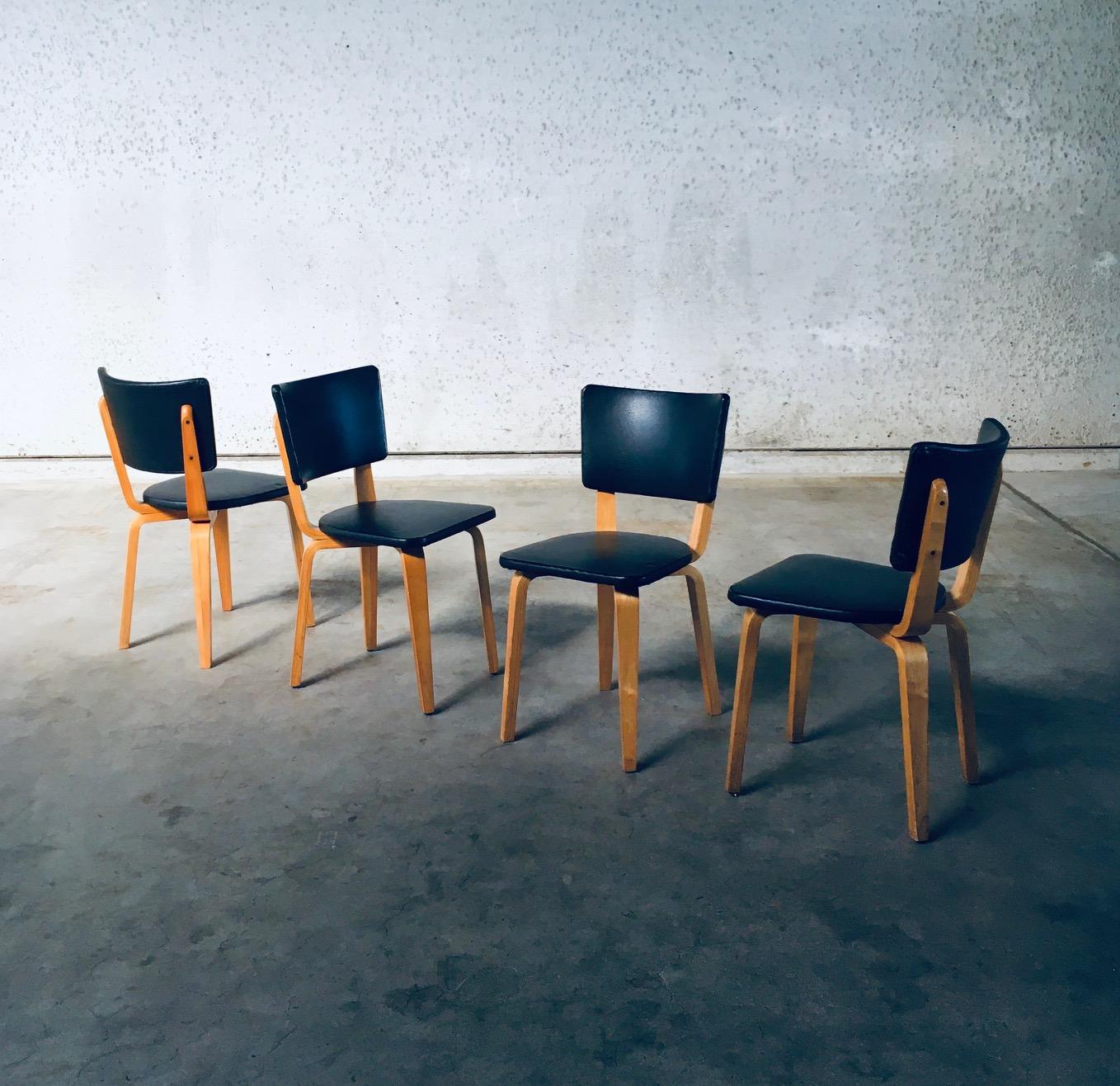 1950er MCM Dutch Design Esszimmerstühle von Cor Alons für Gouda Den Boer (Birke) im Angebot