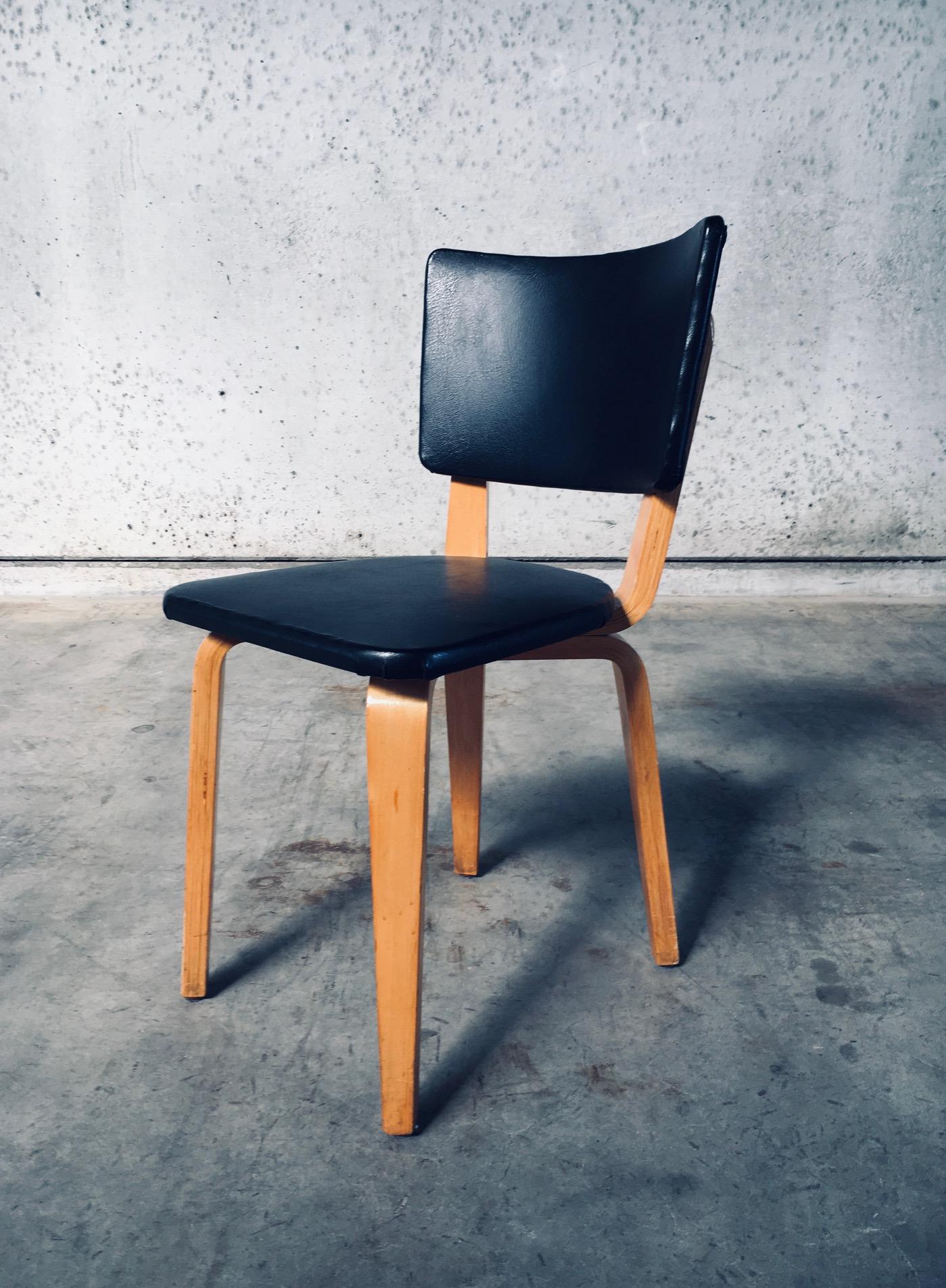 1950er MCM Dutch Design Esszimmerstühle von Cor Alons für Gouda Den Boer im Angebot 2