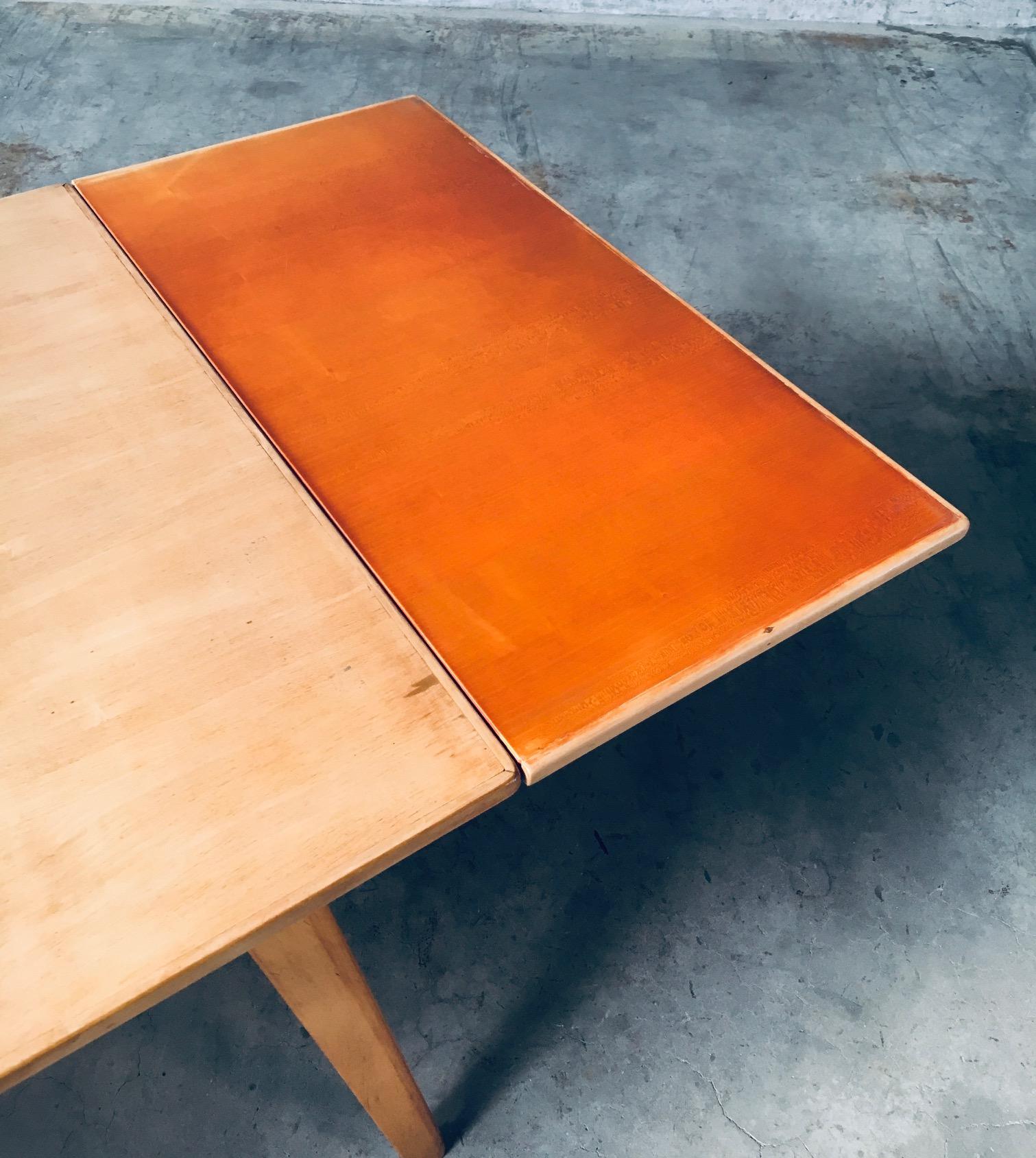1950er MCM Dutch Design Ausziehbarer Esstisch von Cor Alons für Gouda Den Boer im Angebot 1
