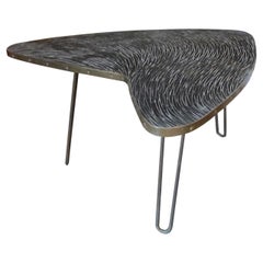 Table basse à carreaux de mosaïque Boomerang de Berthold Müller, Allemagne, MCM, années 1950