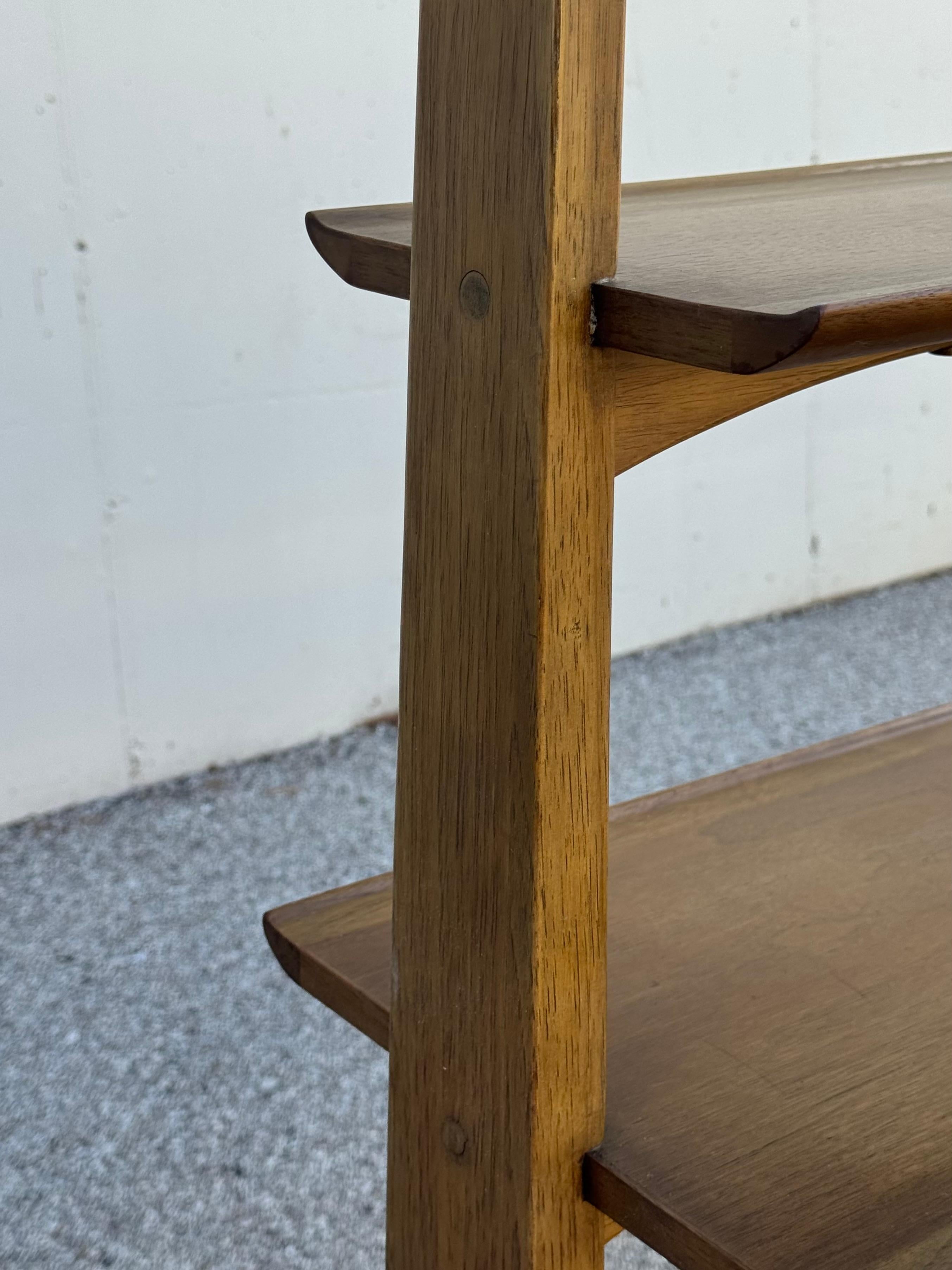 1950's MCM John Van Koert for Drexel “Profile” Pyramidal Bookshelf in Walnut For Sale 6