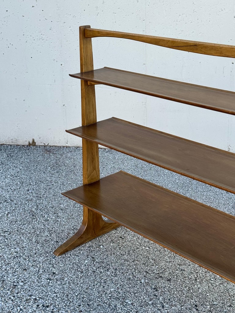 1950's MCM John Van Koert for Drexel “Profile” Pyramidal Bookshelf