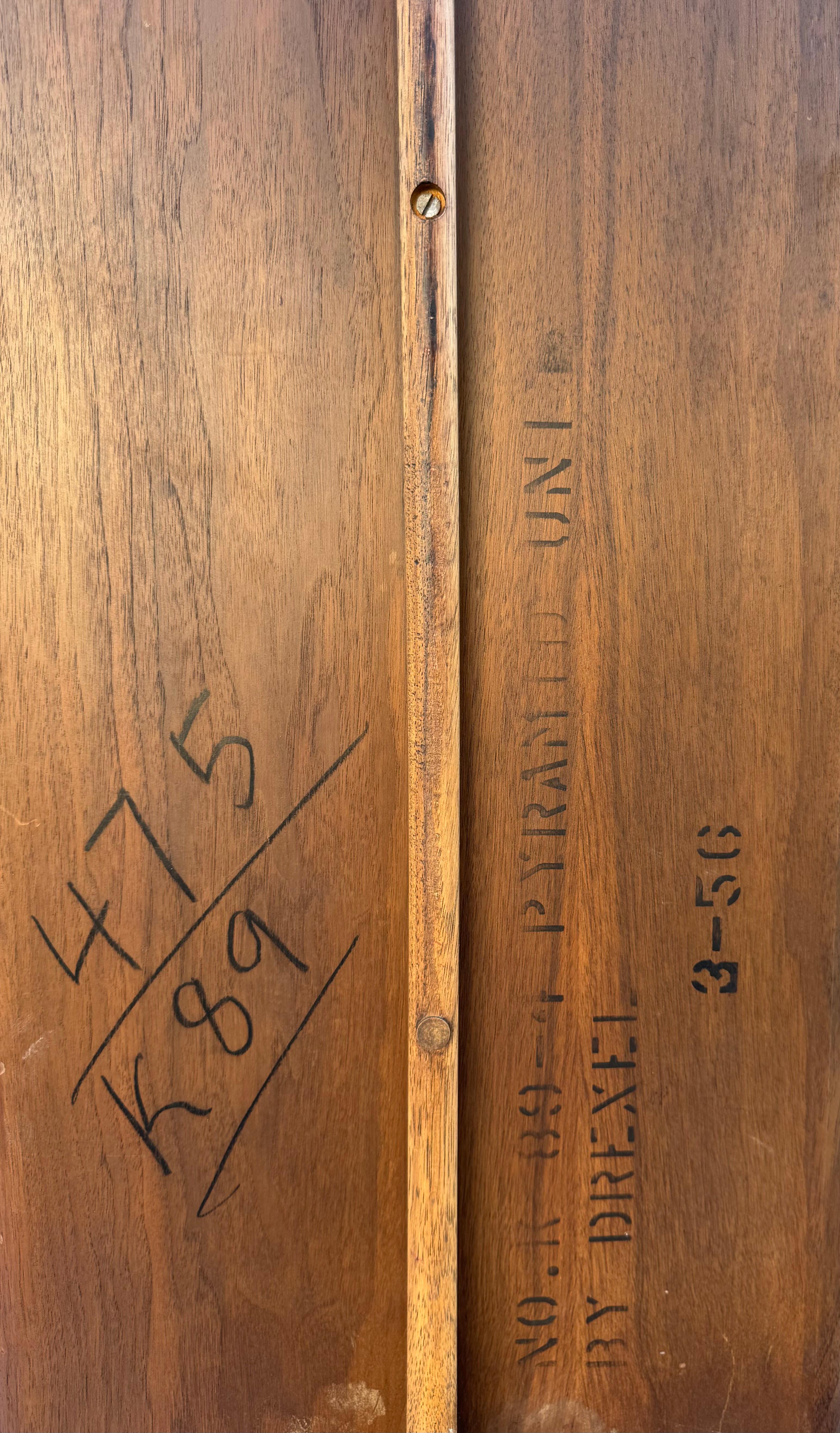 1950's MCM John Van Koert for Drexel “Profile” Pyramidal Bookshelf in Walnut For Sale 12