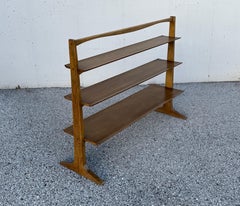 1950's MCM John Van Koert for Drexel “Profile” Pyramidal Bookshelf in Walnut