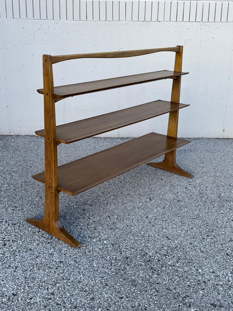 1950's MCM John Van Koert for Drexel “Profile” Pyramidal Bookshelf
