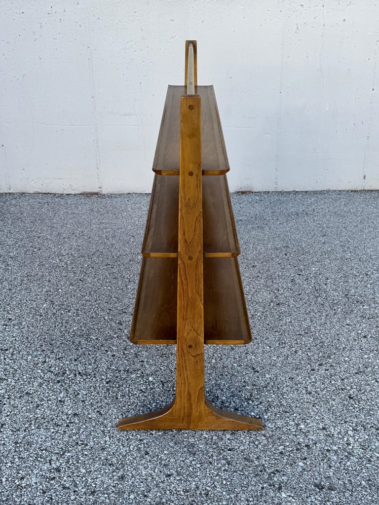 1950's MCM John Van Koert for Drexel “Profile” Pyramidal Bookshelf