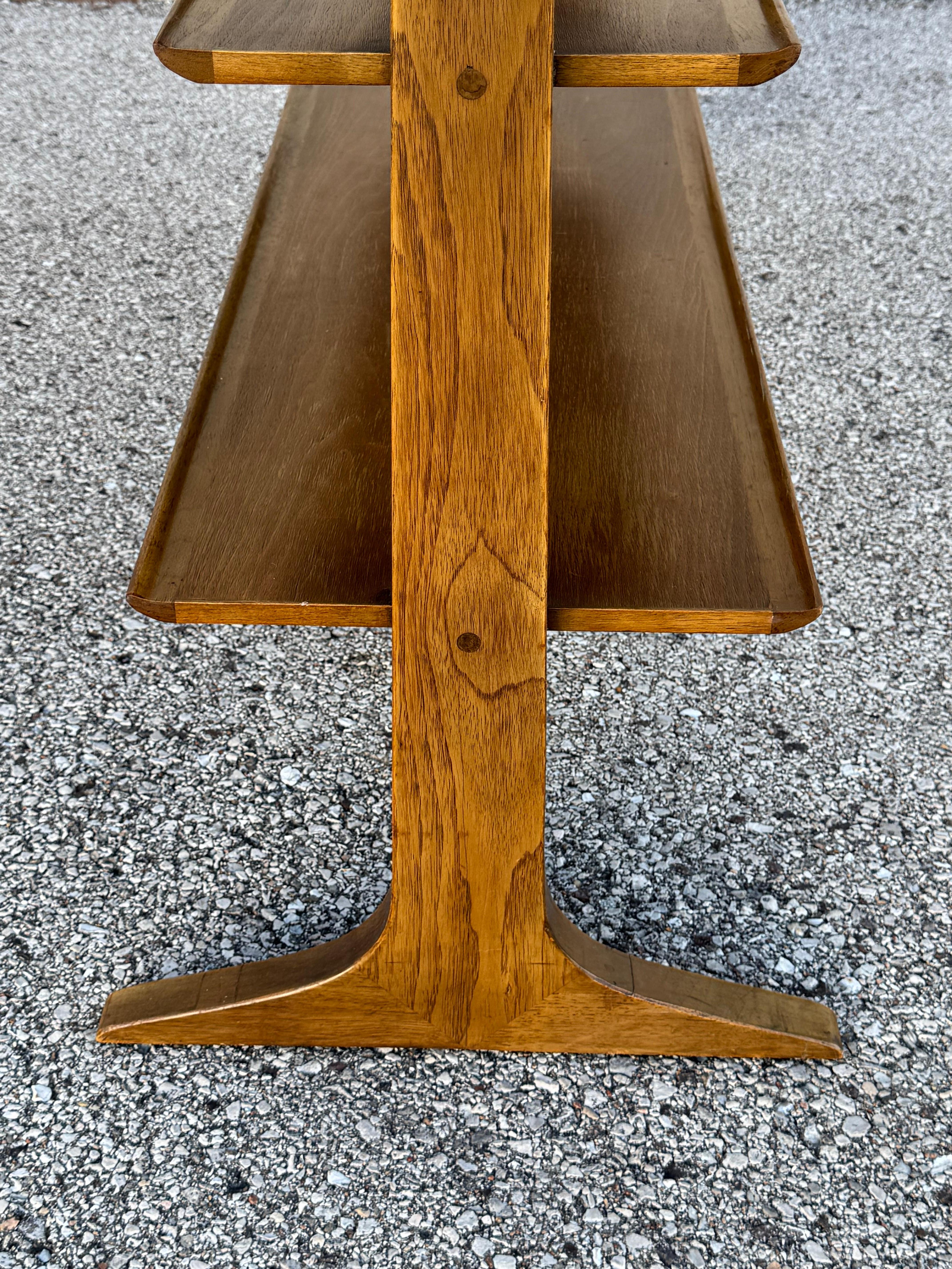 1950's MCM John Van Koert for Drexel “Profile” Pyramidal Bookshelf in Walnut For Sale 1