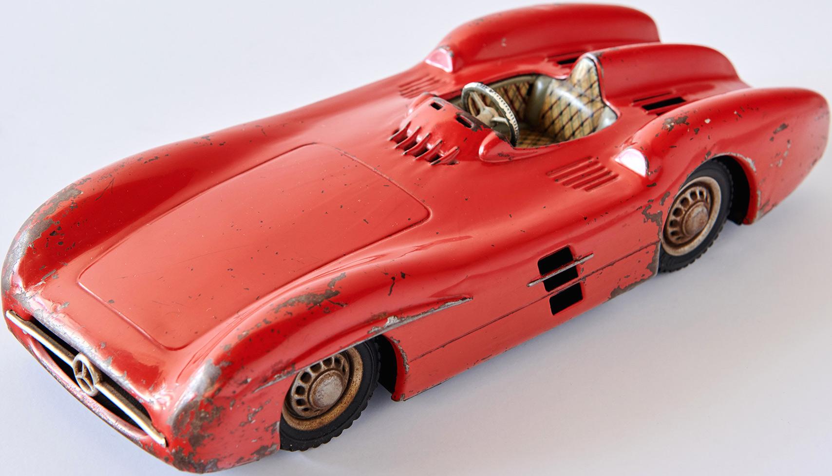 Steel 1950s Mercedes-Benz W196 Metal Toy Car by Johann Neuhierl Fürth