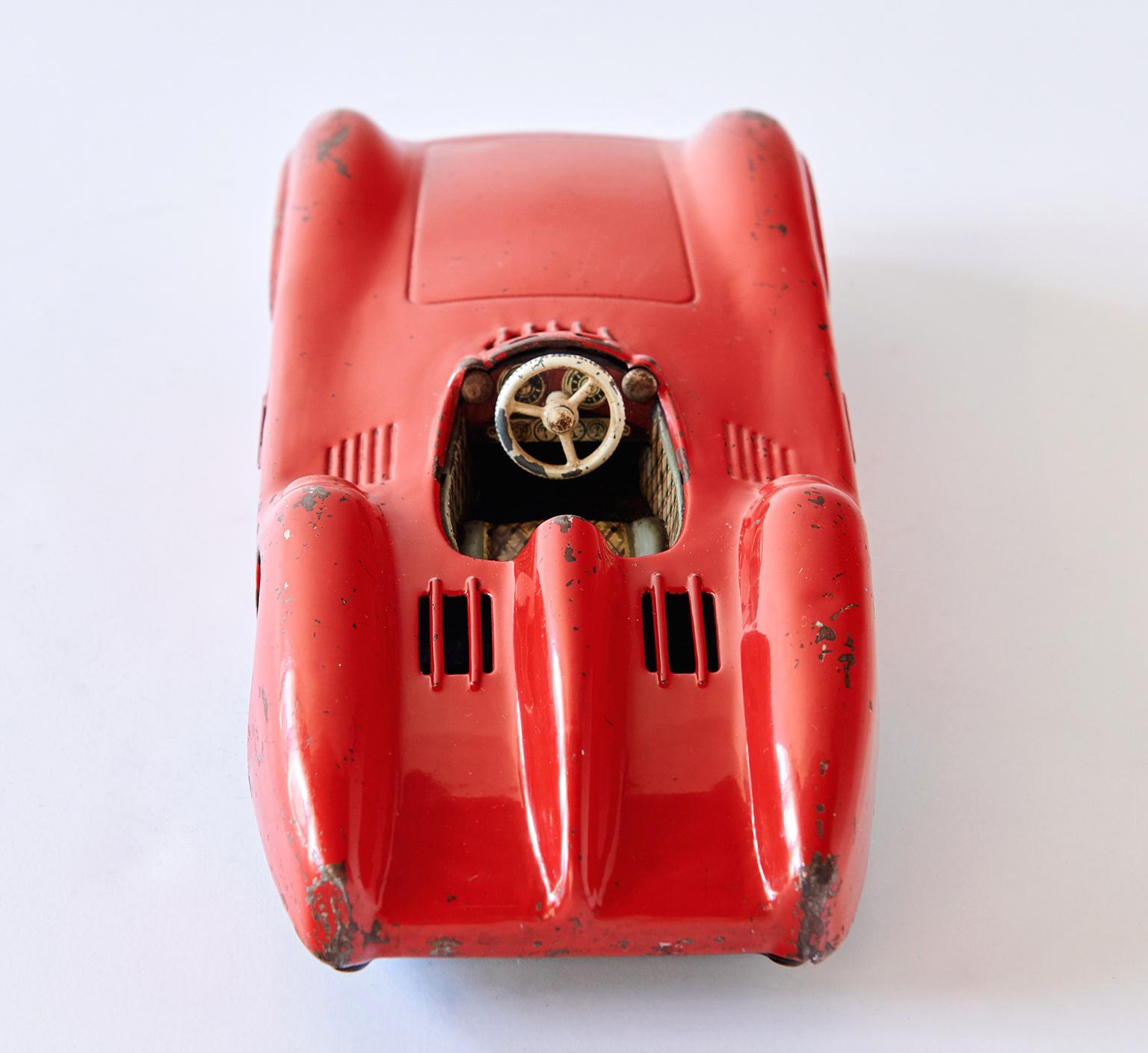 Modern 1950s Mercedes-Benz W196 Metal Toy Car by Johann Neuhierl Fürth